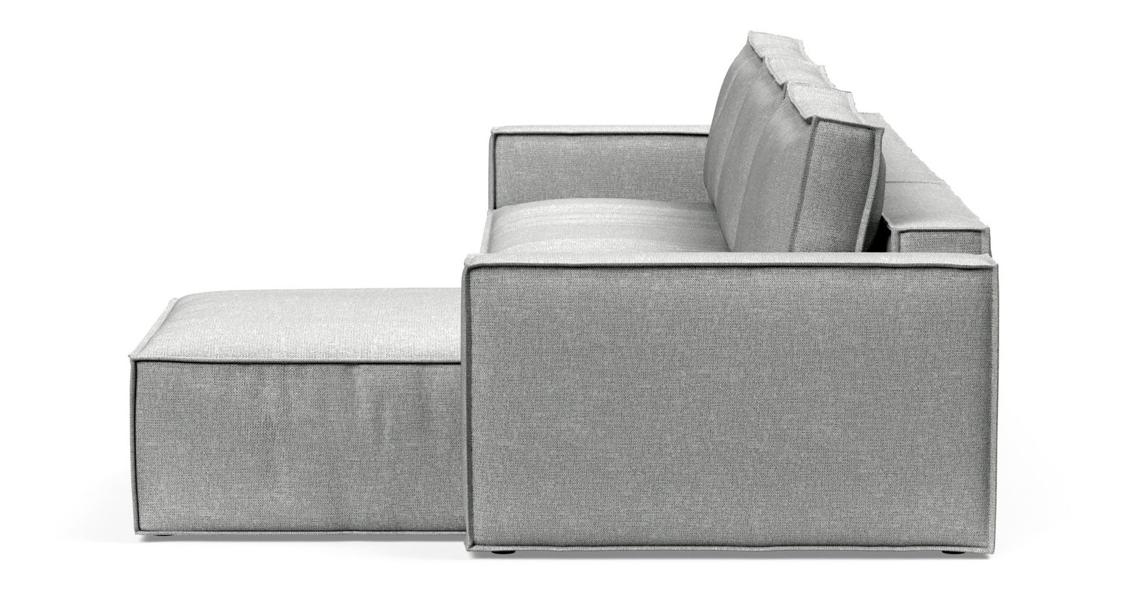 Newilla Polyester Fabric/Steel Reversible Storage Sleeper Sectional w/Standart Arm Rests
