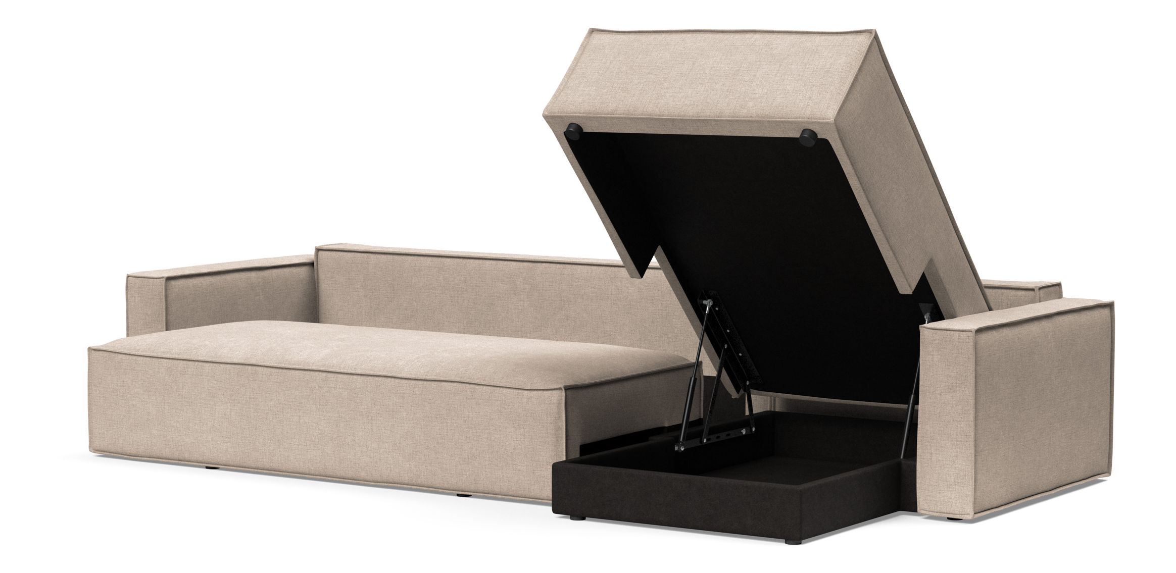 Newilla Reversible Storage Sleeper Sectional w/ Standart Arm Rests