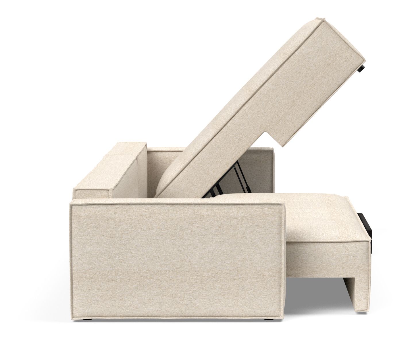 Newilla Polyester Fabric/Steel Reversible Storage Sleeper Sectional w/Standart Arm Rests