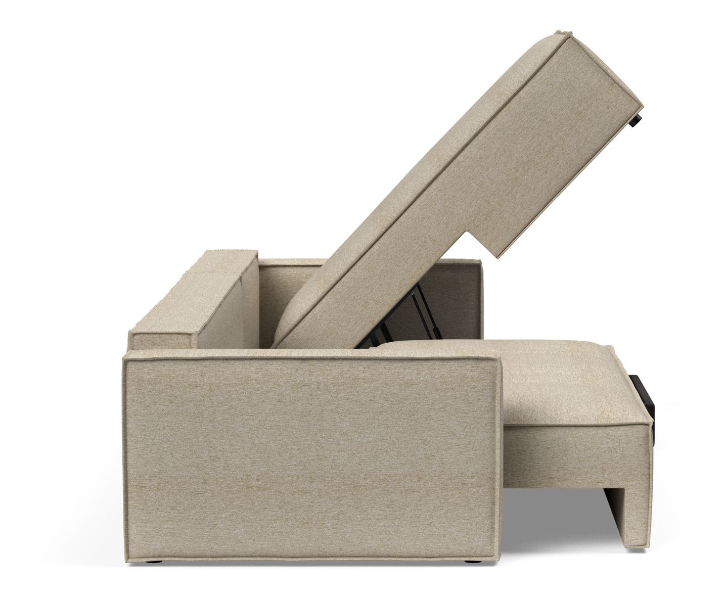 Newilla Polyester Fabric/Steel Reversible Storage Sleeper Sectional w/Standart Arm Rests