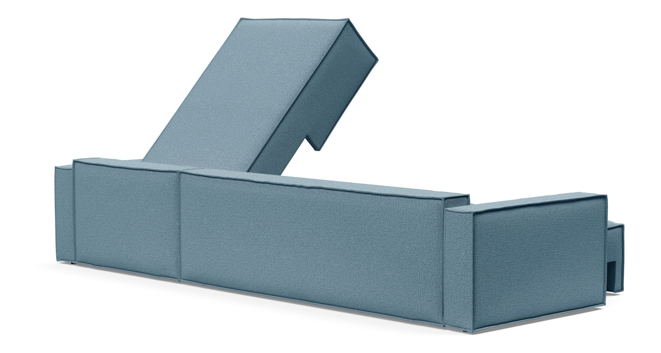 Newilla Polyester Fabric/Steel Reversible Storage Sleeper Sectional w/Standart Arm Rests