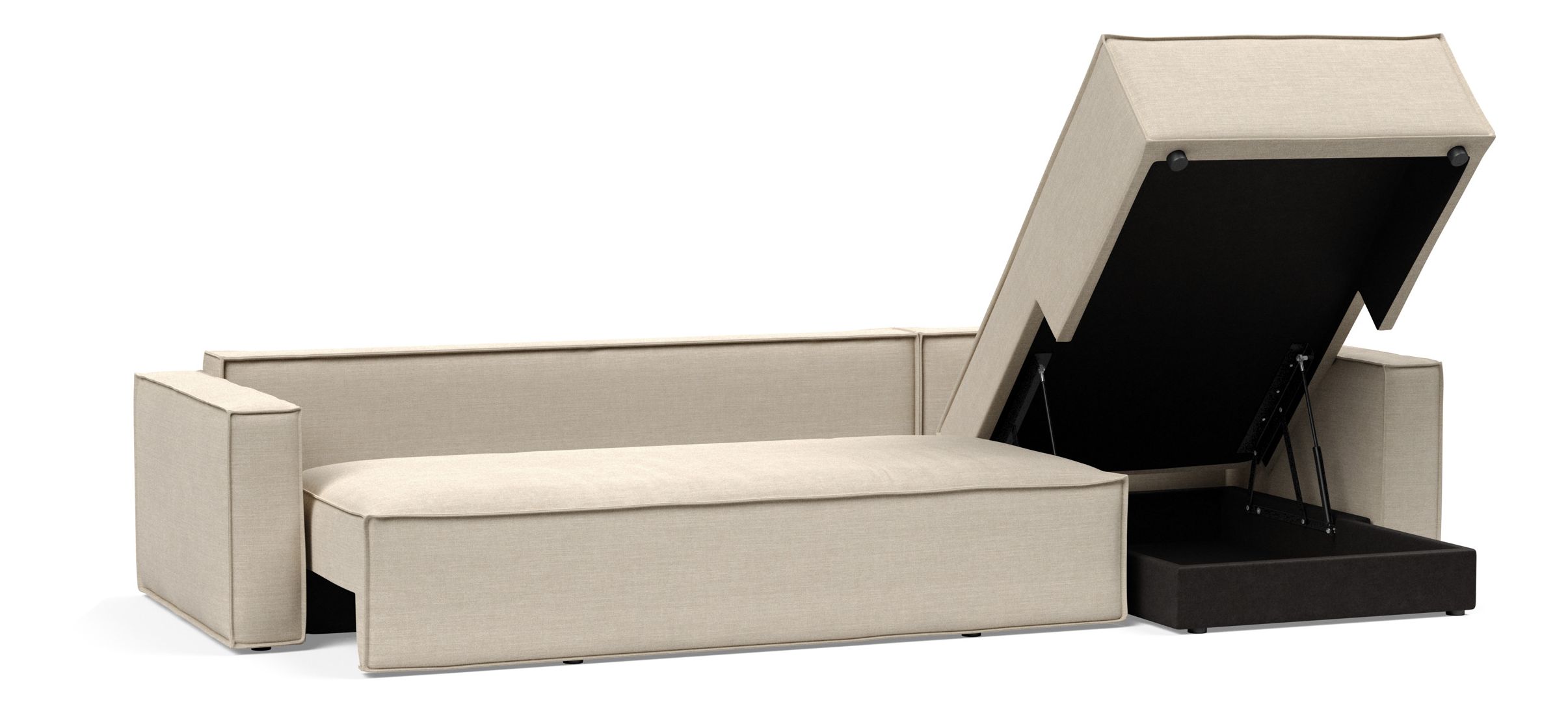 Newilla Reversible Storage Sleeper Sectional w/ Standart Arm Rests