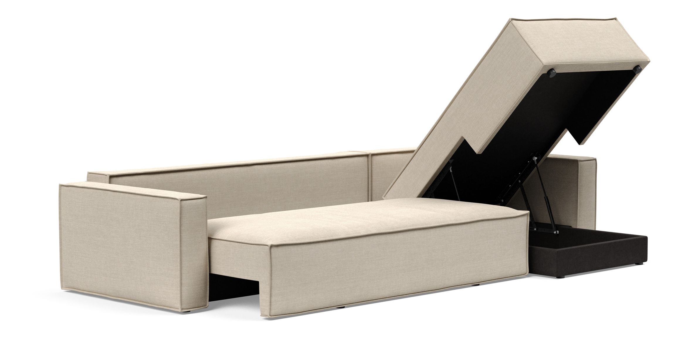 Newilla Reversible Storage Sleeper Sectional w/ Standart Arm Rests