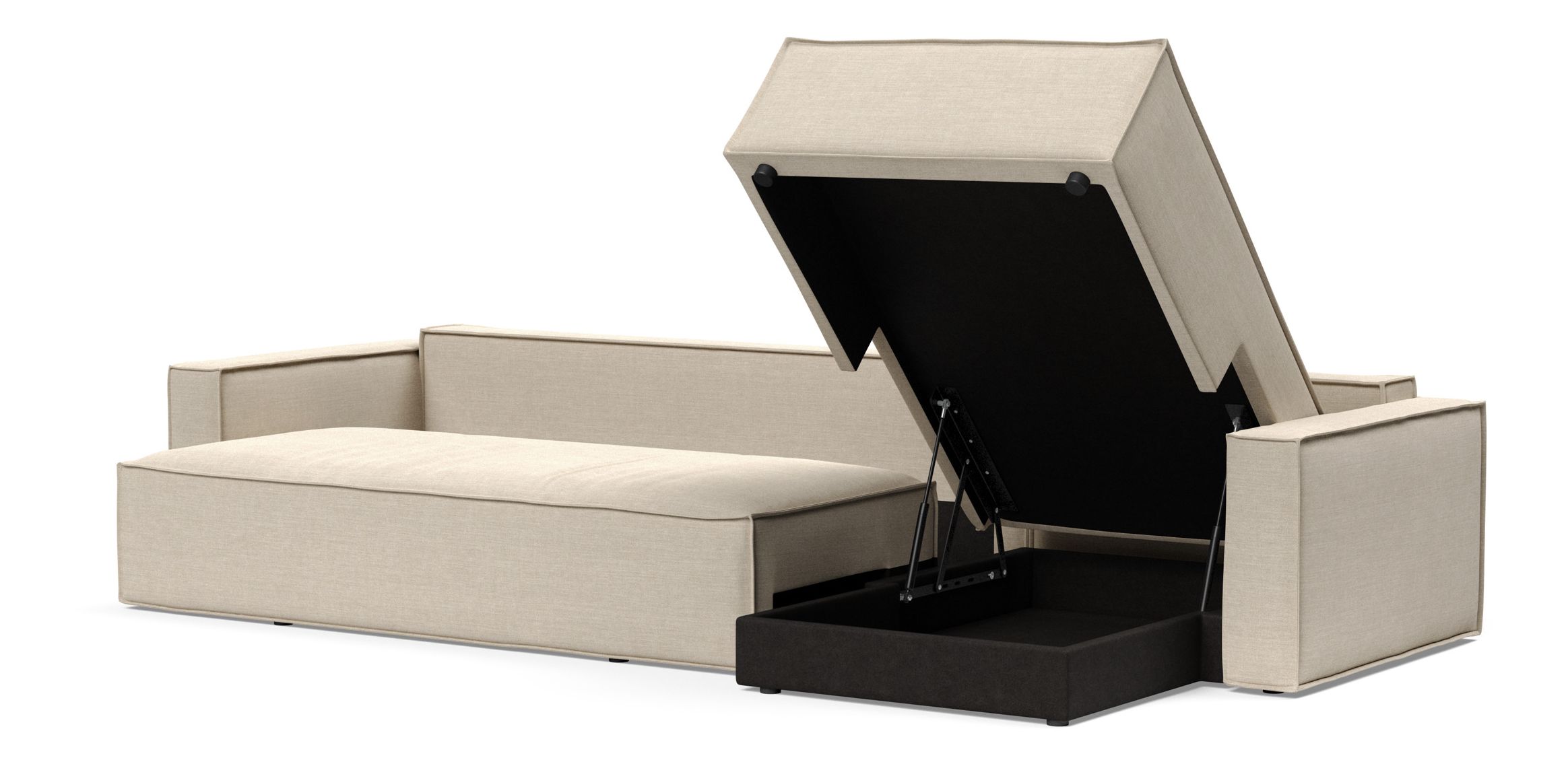 Newilla Reversible Storage Sleeper Sectional w/ Standart Arm Rests