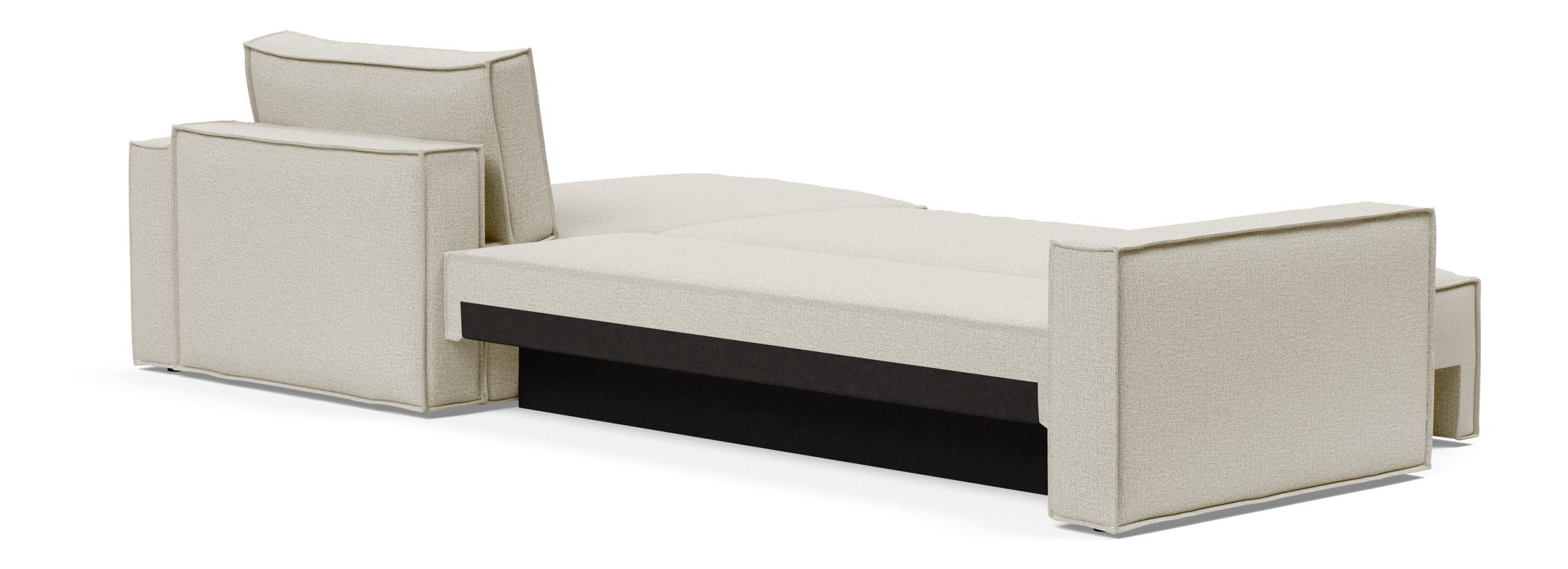 Newilla Polyester Fabric/Steel Reversible Storage Sleeper Sectional w/Standart Arm Rests