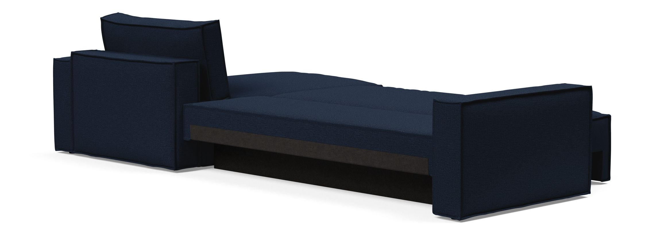 Newilla Polyester Fabric/Steel Reversible Storage Sleeper Sectional w/Standart Arm Rests