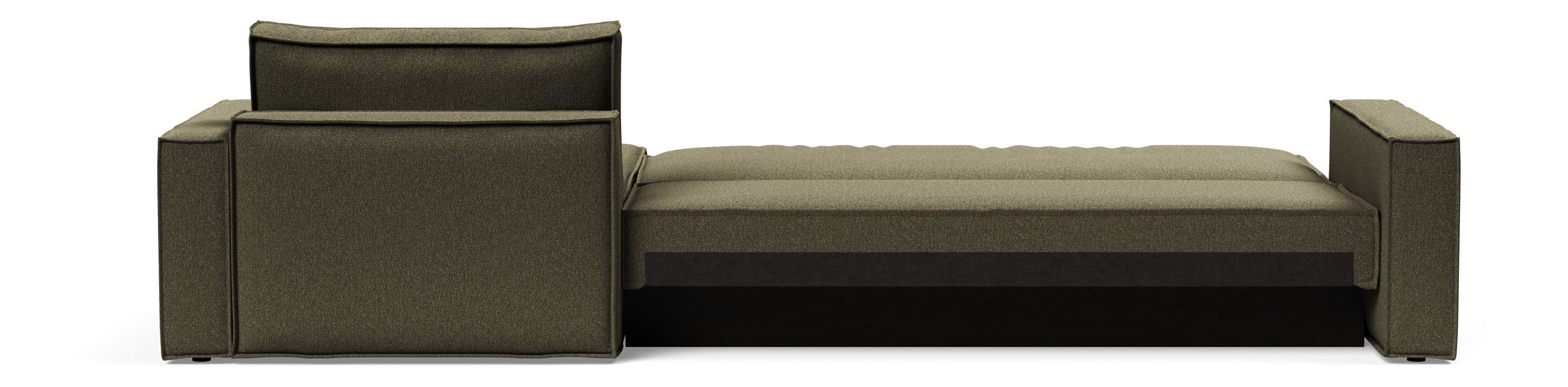 Newilla Polyester Fabric/Steel Reversible Storage Sleeper Sectional w/Standart Arm Rests