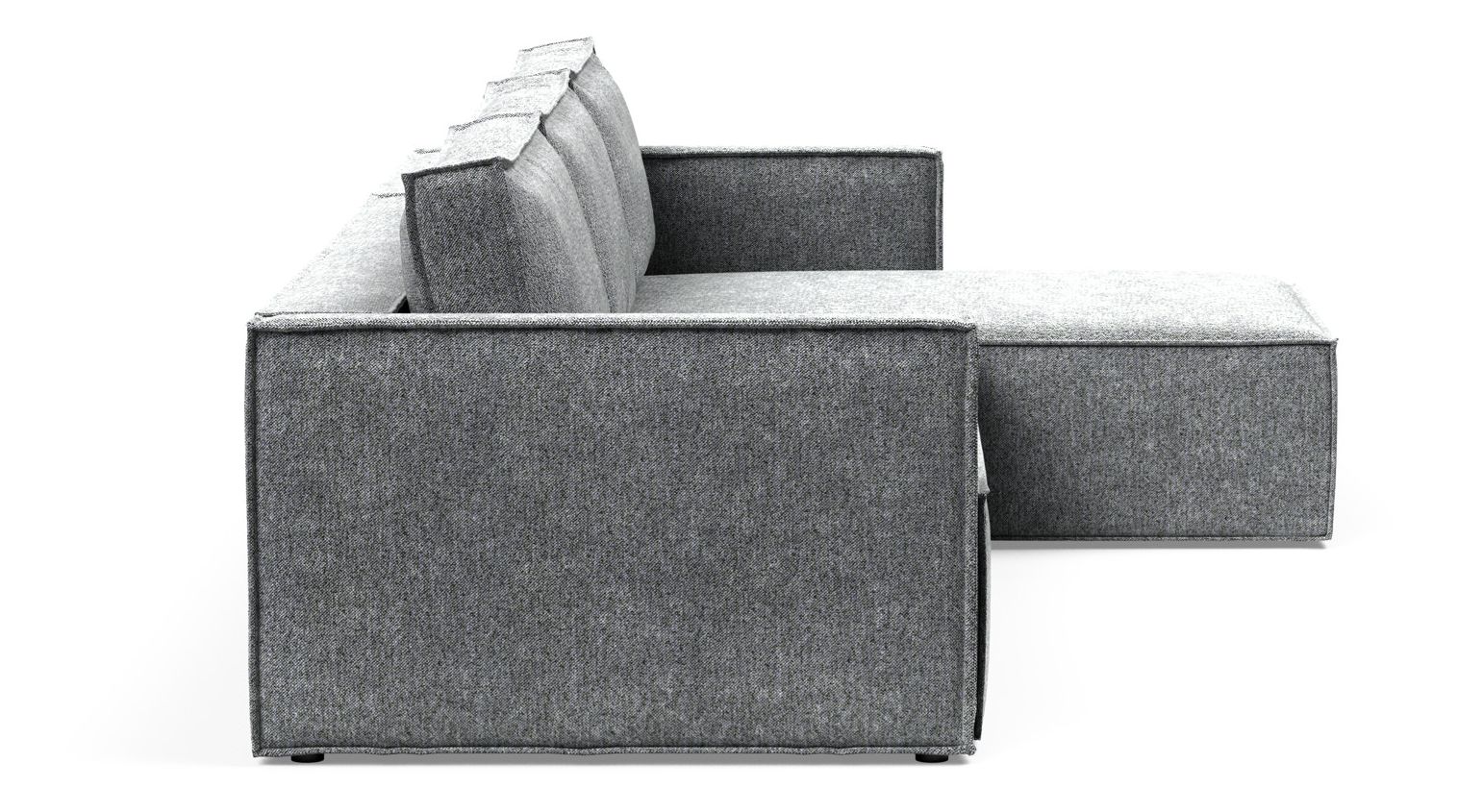 Newilla Polyester Fabric/Steel Reversible Storage Sleeper Sectional w/Slim Arm Rests