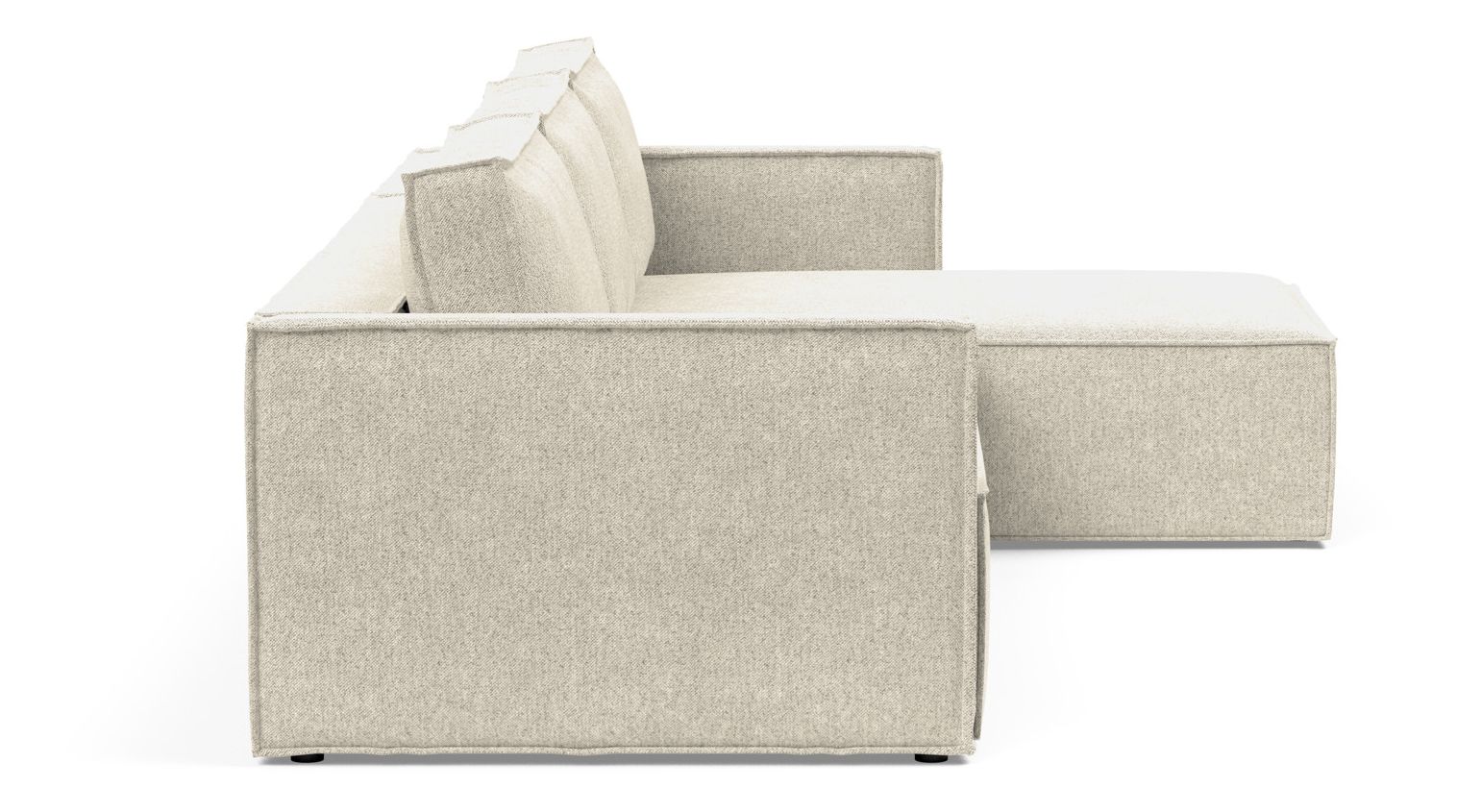 Newilla Polyester Fabric/Steel Reversible Storage Sleeper Sectional w/Slim Arm Rests