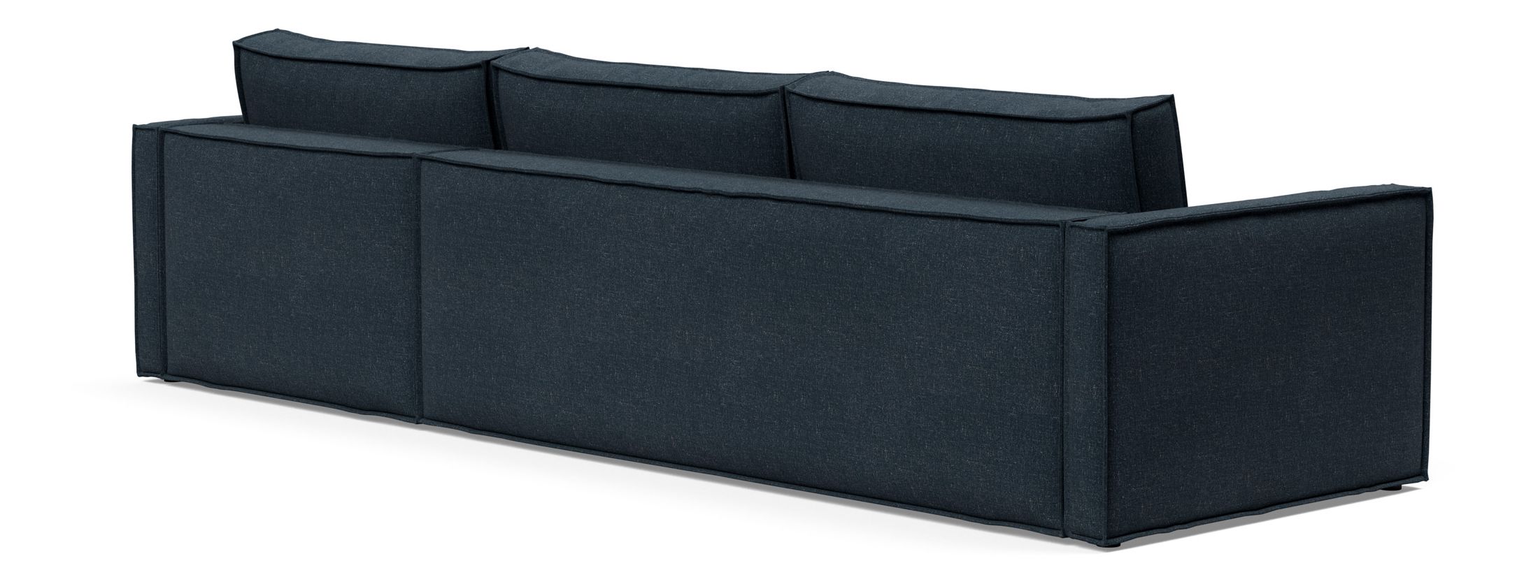 Newilla Polyester Fabric/Steel Reversible Storage Sleeper Sectional w/Slim Arm Rests
