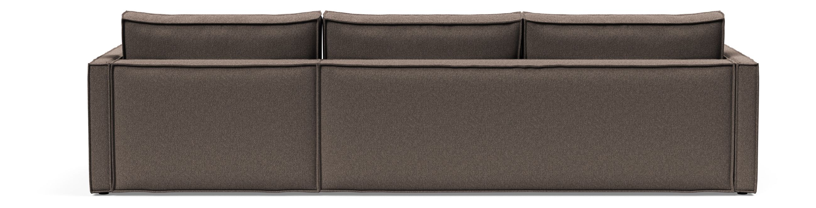 Newilla Polyester Fabric/Steel Reversible Storage Sleeper Sectional w/Slim Arm Rests