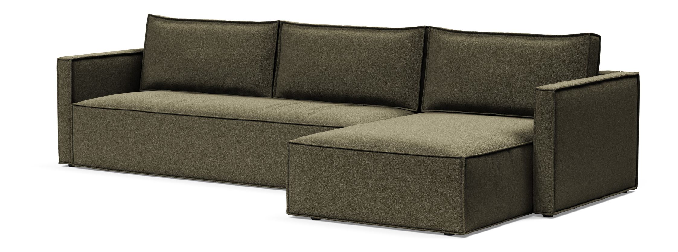 Newilla Reversible Storage Sleeper Sectional w/ Slim Arm Rests