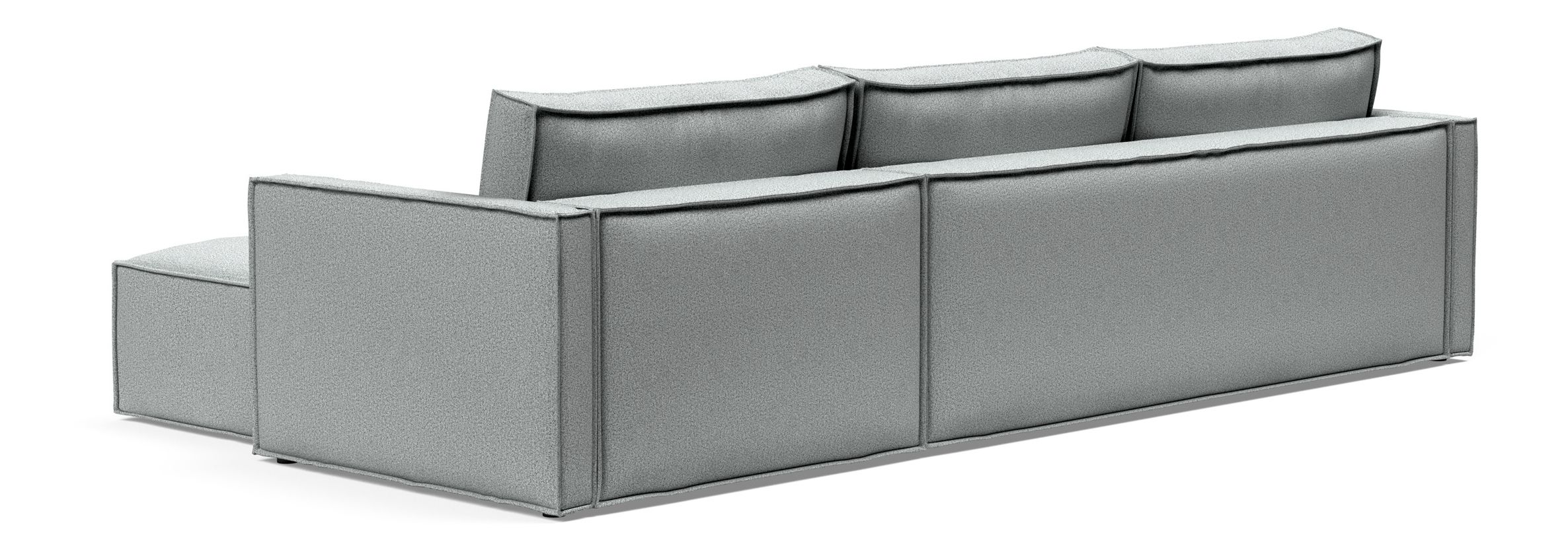 Newilla Polyester Fabric/Steel Reversible Storage Sleeper Sectional w/Slim Arm Rests