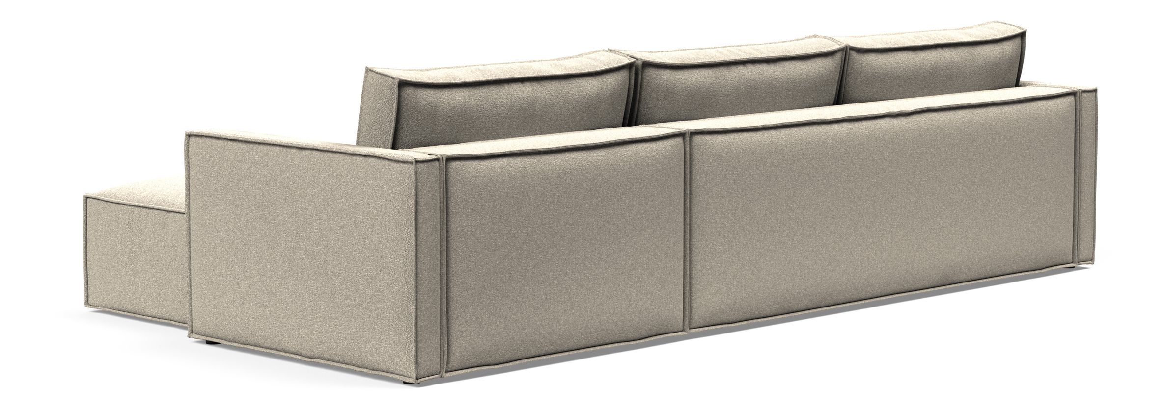 Newilla Polyester Fabric/Steel Reversible Storage Sleeper Sectional w/Slim Arm Rests