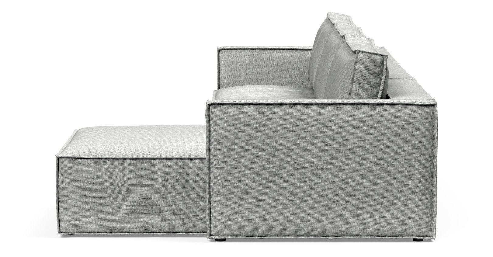 Newilla Polyester Fabric/Steel Reversible Storage Sleeper Sectional w/Slim Arm Rests