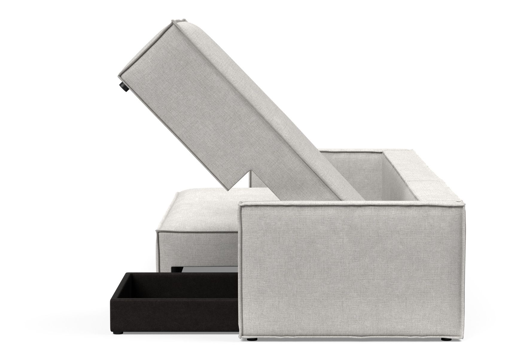 Newilla Reversible Storage Sleeper Sectional w/ Slim Arm Rests