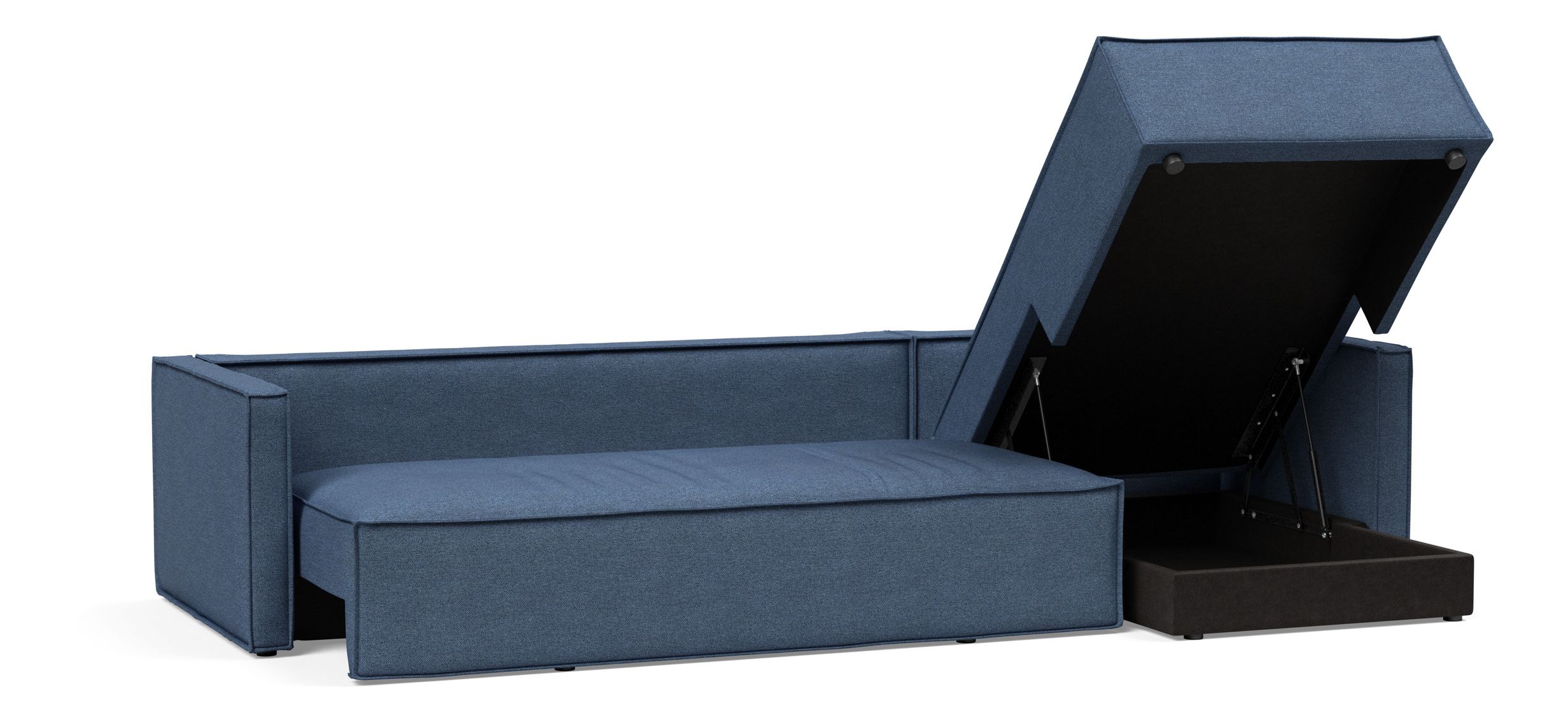 Newilla Reversible Storage Sleeper Sectional w/ Slim Arm Rests