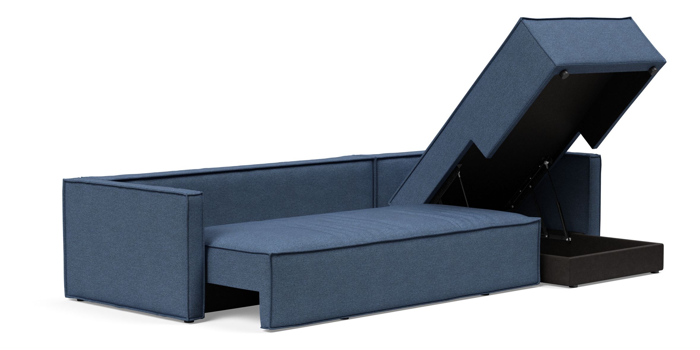 Newilla Reversible Storage Sleeper Sectional w/ Slim Arm Rests