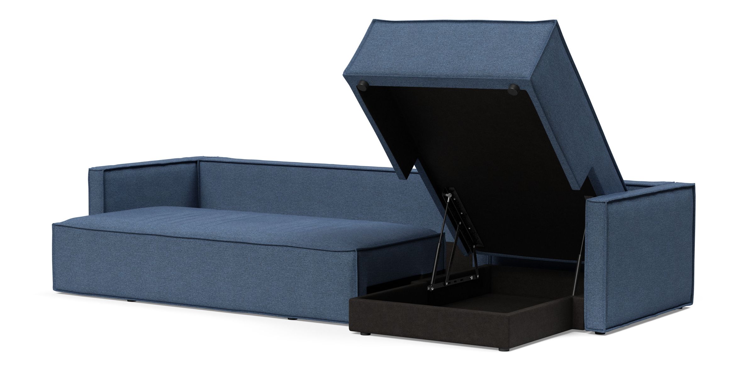Newilla Reversible Storage Sleeper Sectional w/ Slim Arm Rests