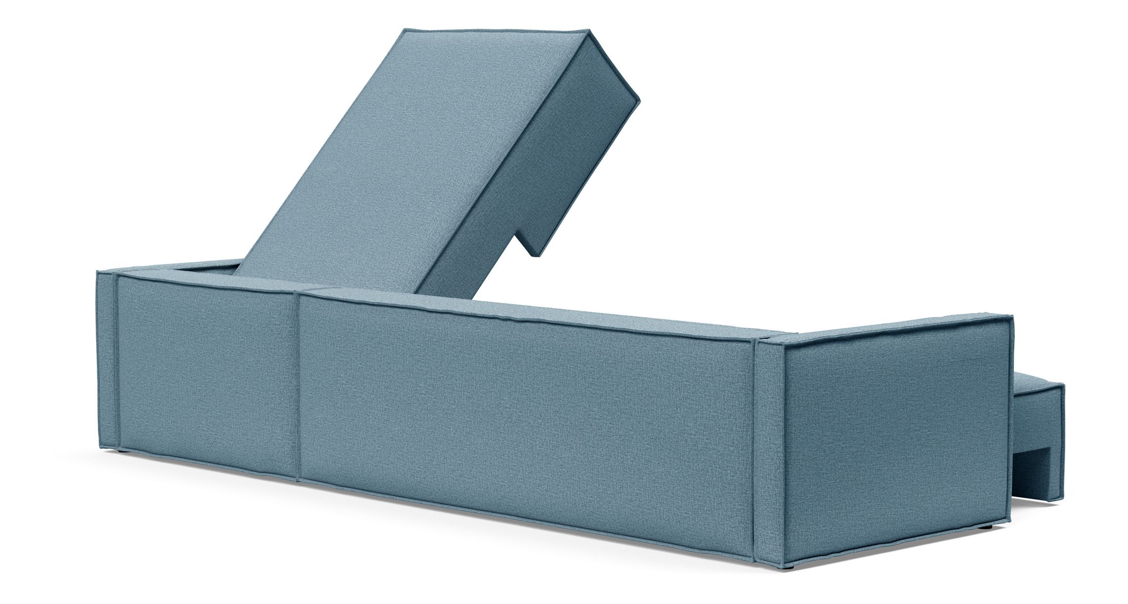 Newilla Polyester Fabric/Steel Reversible Storage Sleeper Sectional w/Slim Arm Rests