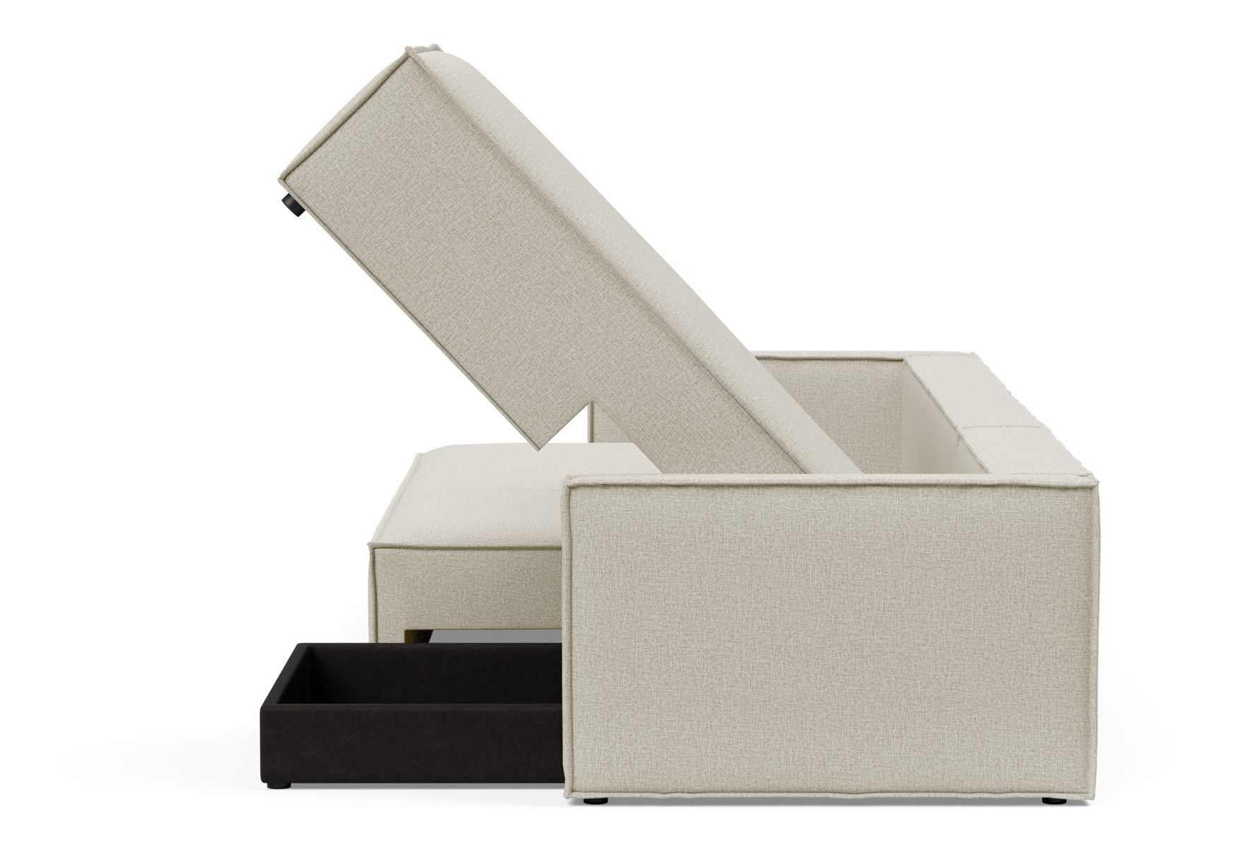 Newilla Reversible Storage Sleeper Sectional w/ Slim Arm Rests