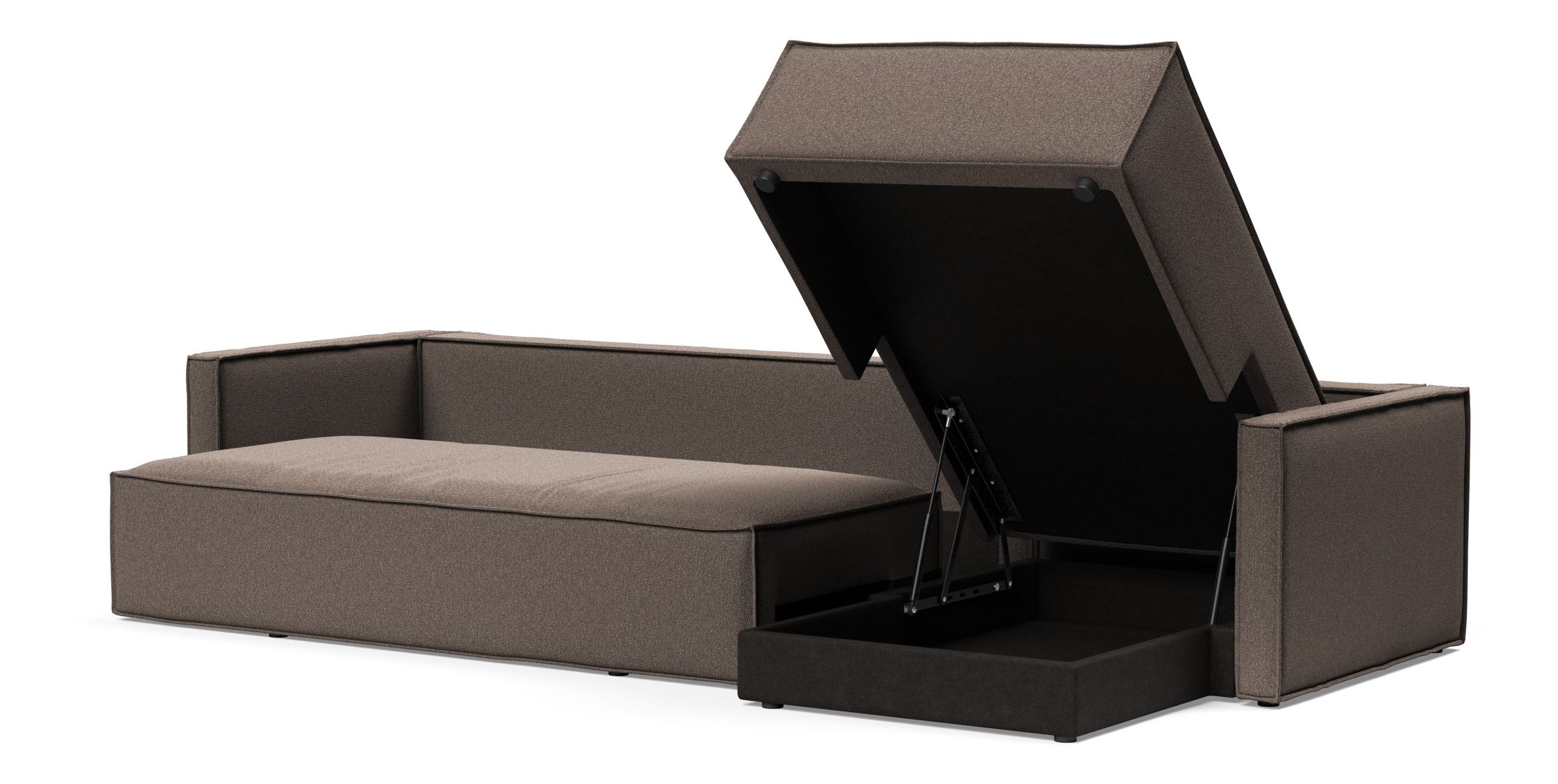 Newilla Reversible Storage Sleeper Sectional w/ Slim Arm Rests