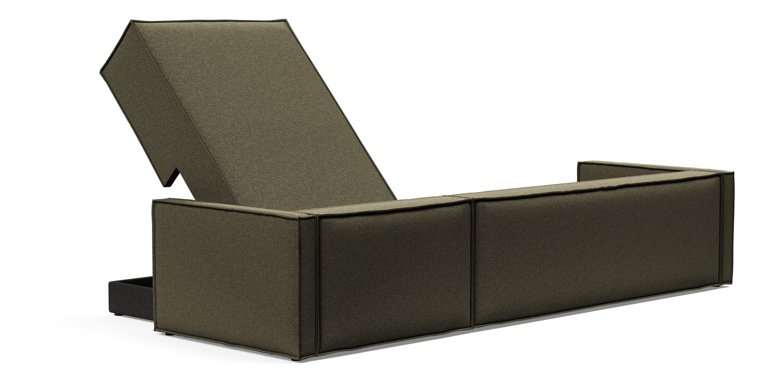 Newilla Reversible Storage Sleeper Sectional w/ Slim Arm Rests