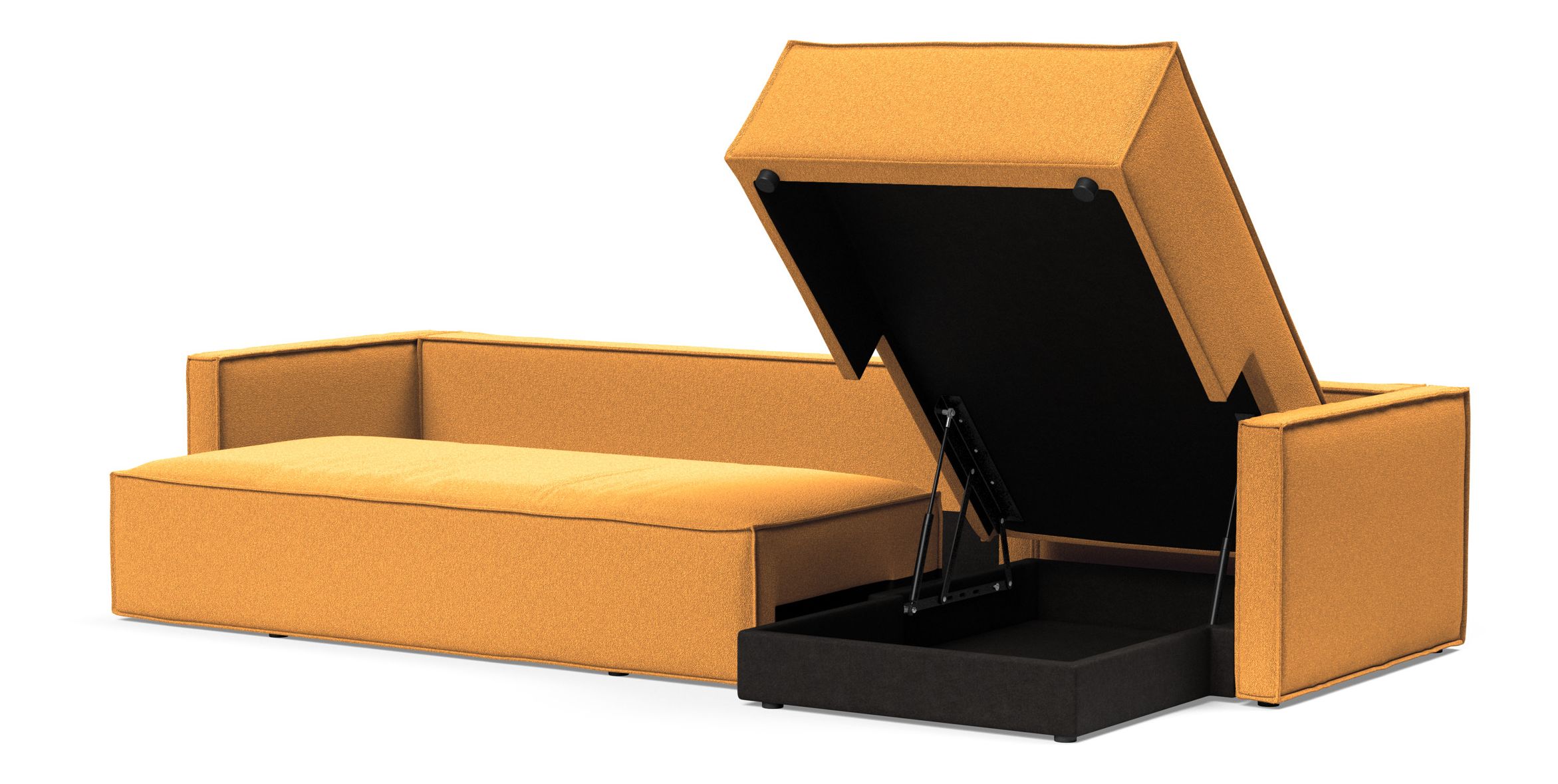 Newilla Reversible Storage Sleeper Sectional w/ Slim Arm Rests