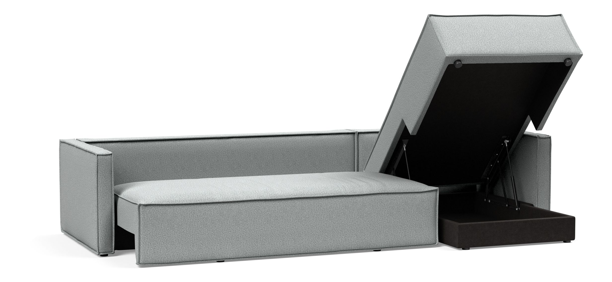 Newilla Reversible Storage Sleeper Sectional w/ Slim Arm Rests