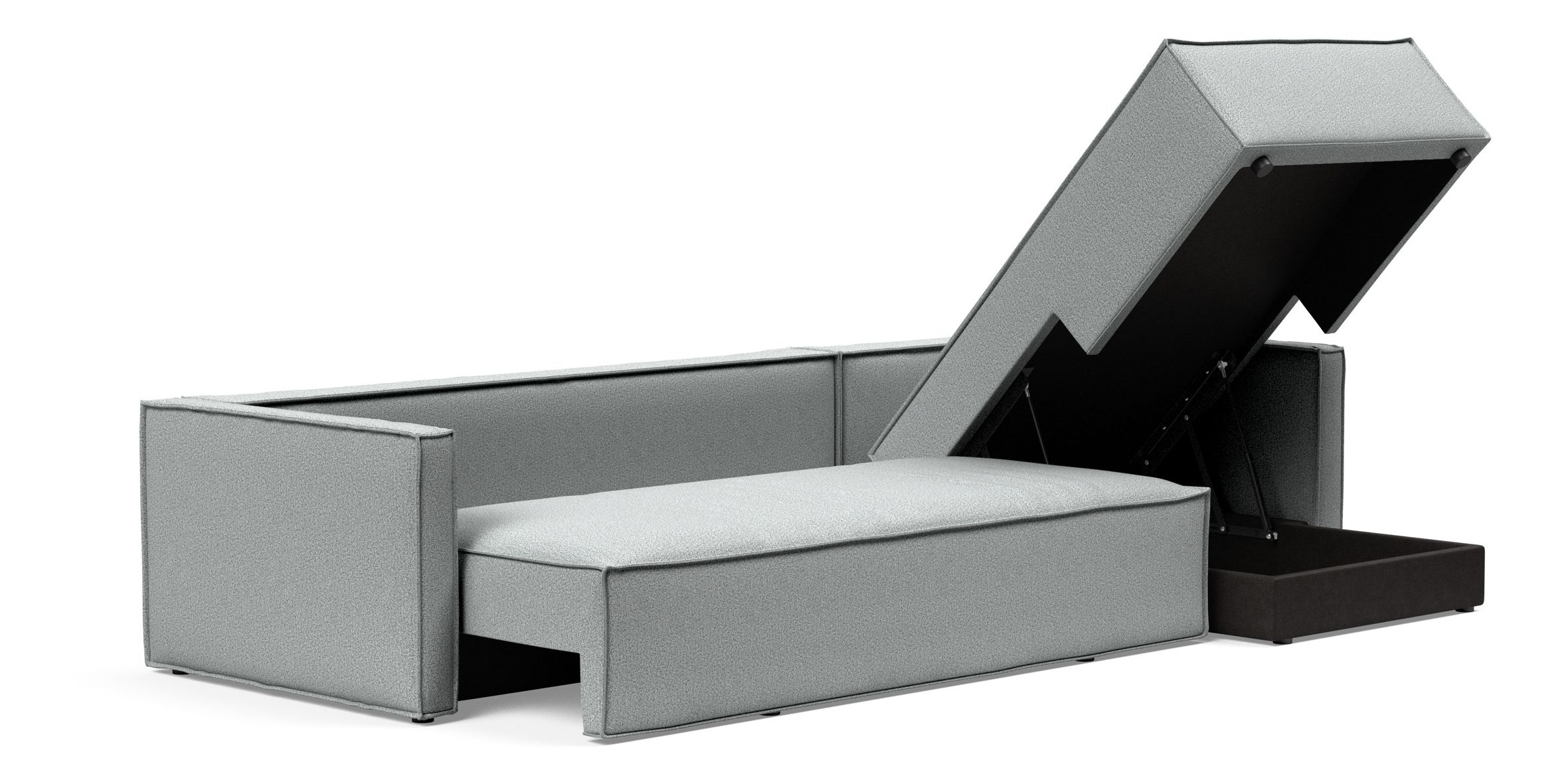 Newilla Reversible Storage Sleeper Sectional w/ Slim Arm Rests