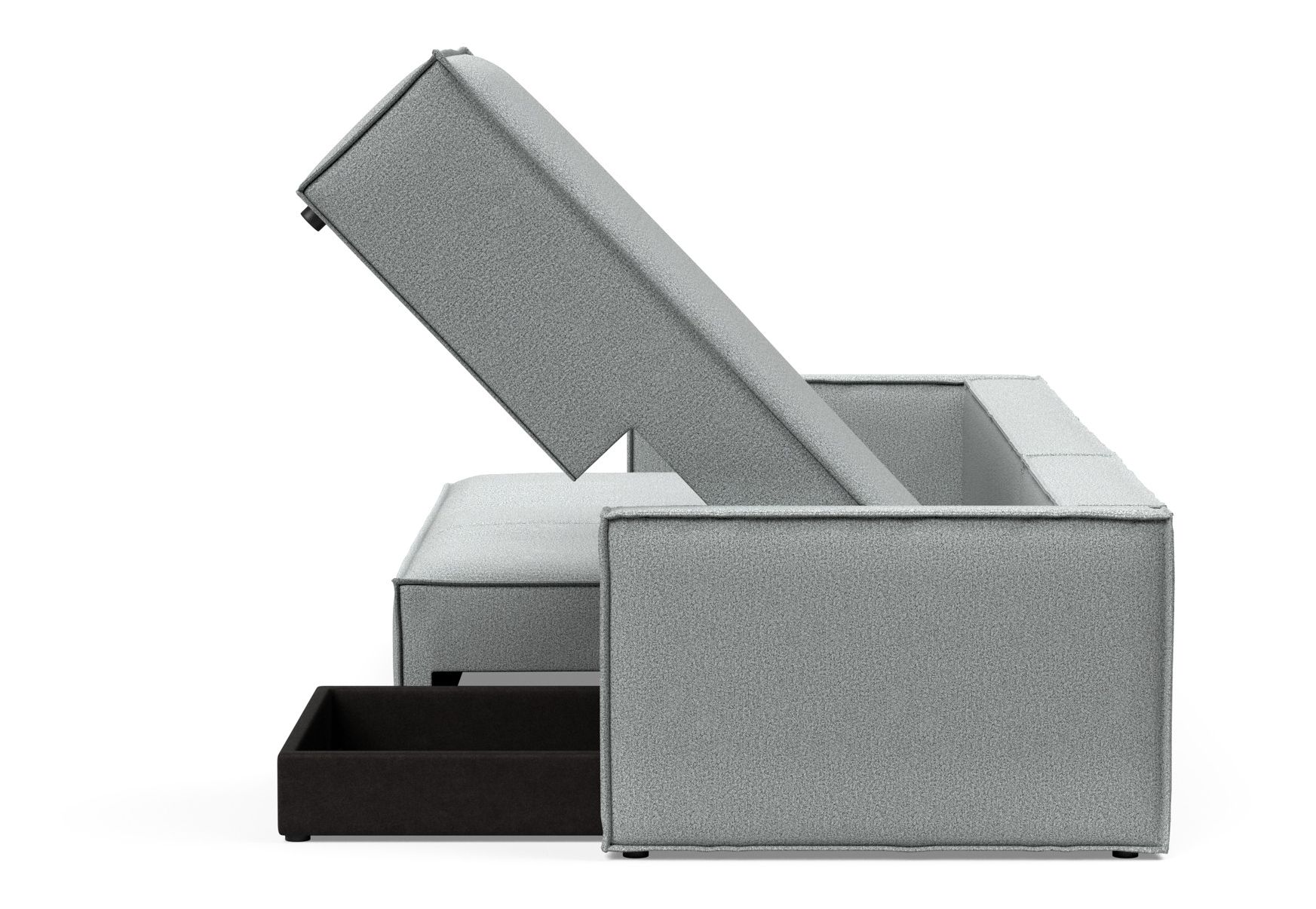 Newilla Reversible Storage Sleeper Sectional w/ Slim Arm Rests