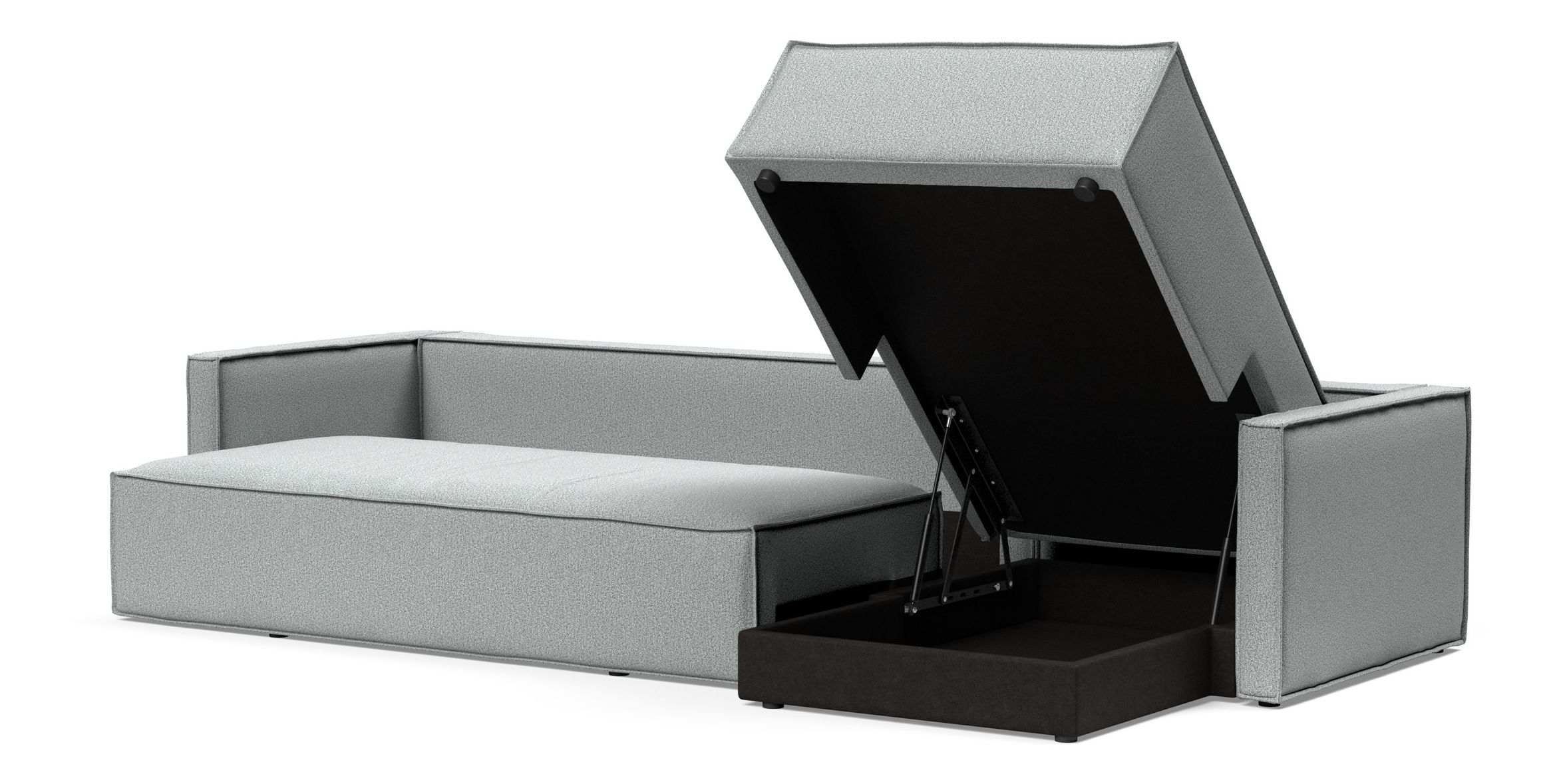 Newilla Reversible Storage Sleeper Sectional w/ Slim Arm Rests