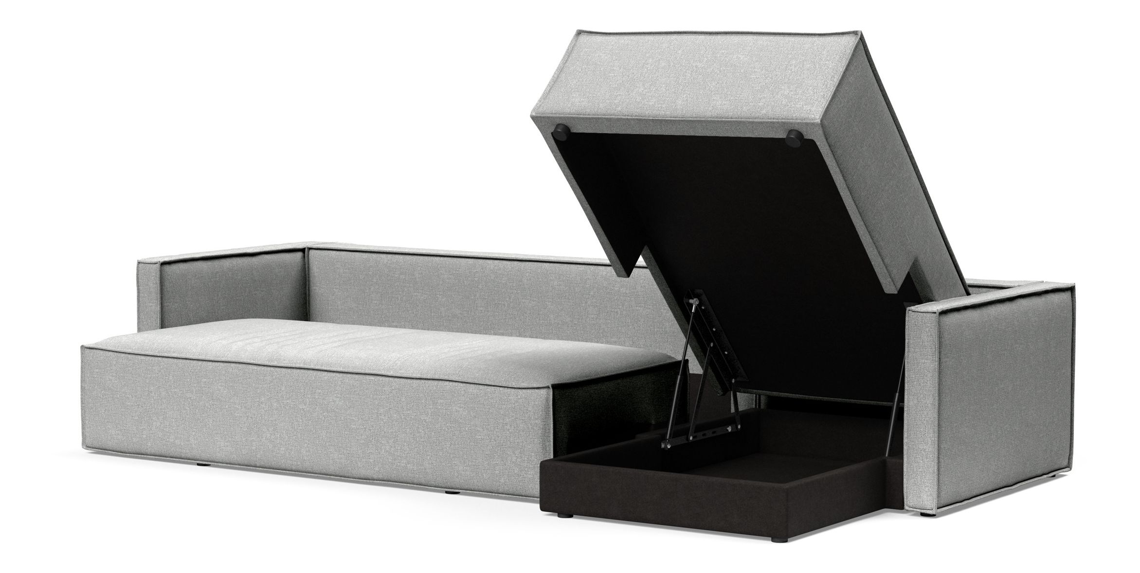 Newilla Reversible Storage Sleeper Sectional w/ Slim Arm Rests
