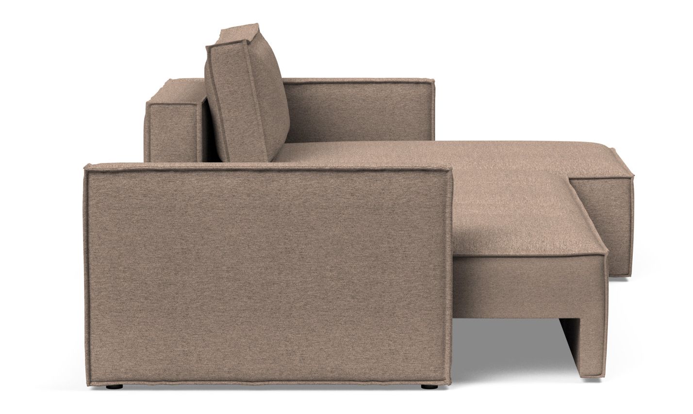 Newilla Polyester Fabric/Steel Reversible Storage Sleeper Sectional w/Slim Arm Rests