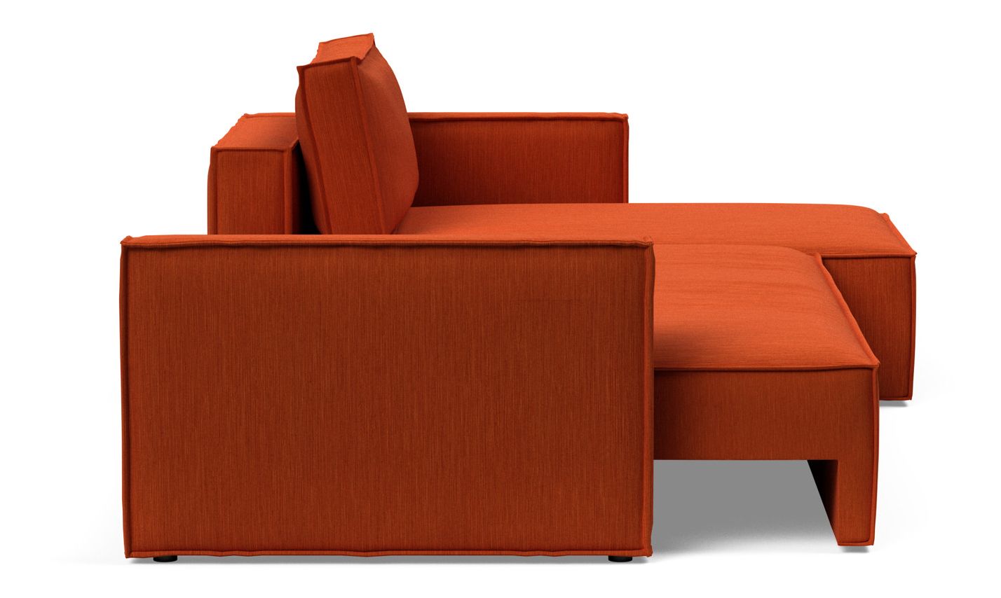 Newilla Polyester Fabric/Steel Reversible Storage Sleeper Sectional w/Slim Arm Rests