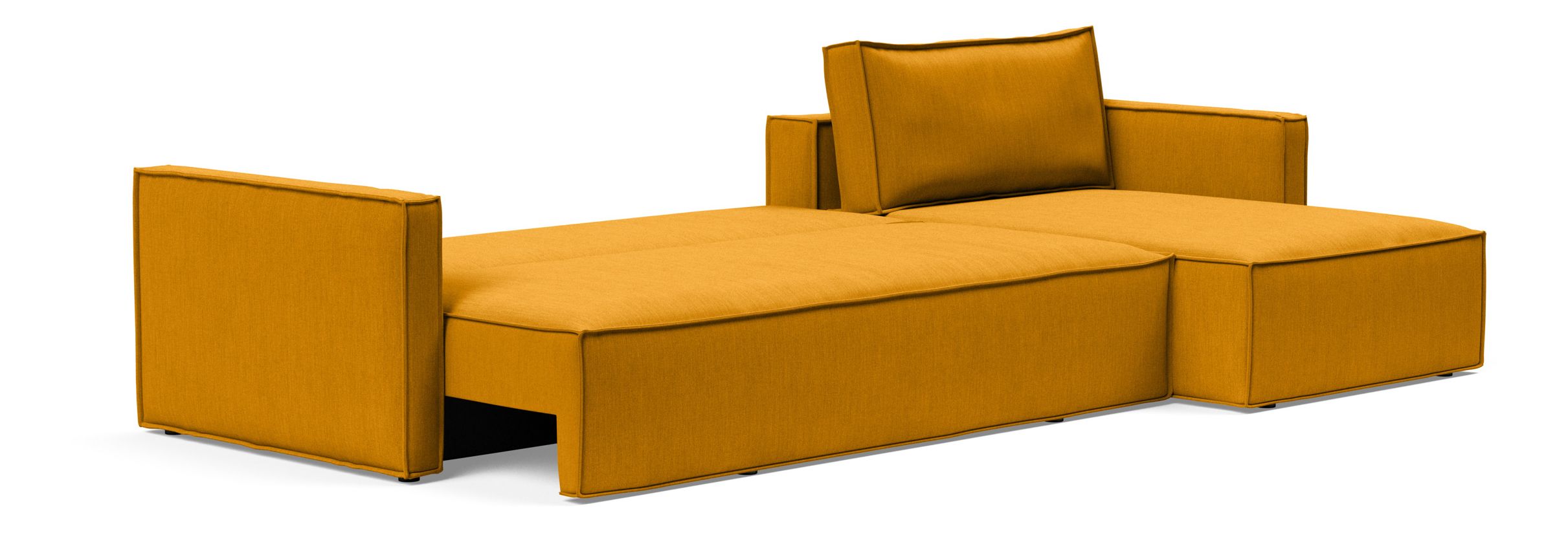 Newilla Reversible Storage Sleeper Sectional w/ Slim Arm Rests