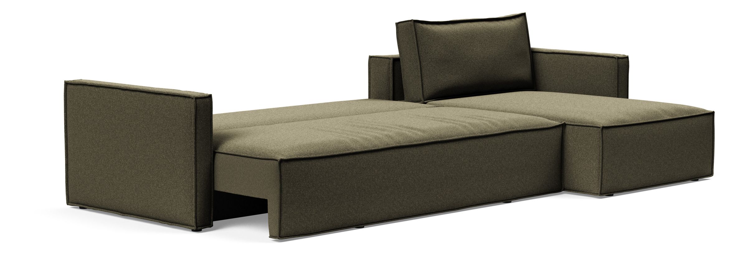 Newilla Reversible Storage Sleeper Sectional w/ Slim Arm Rests