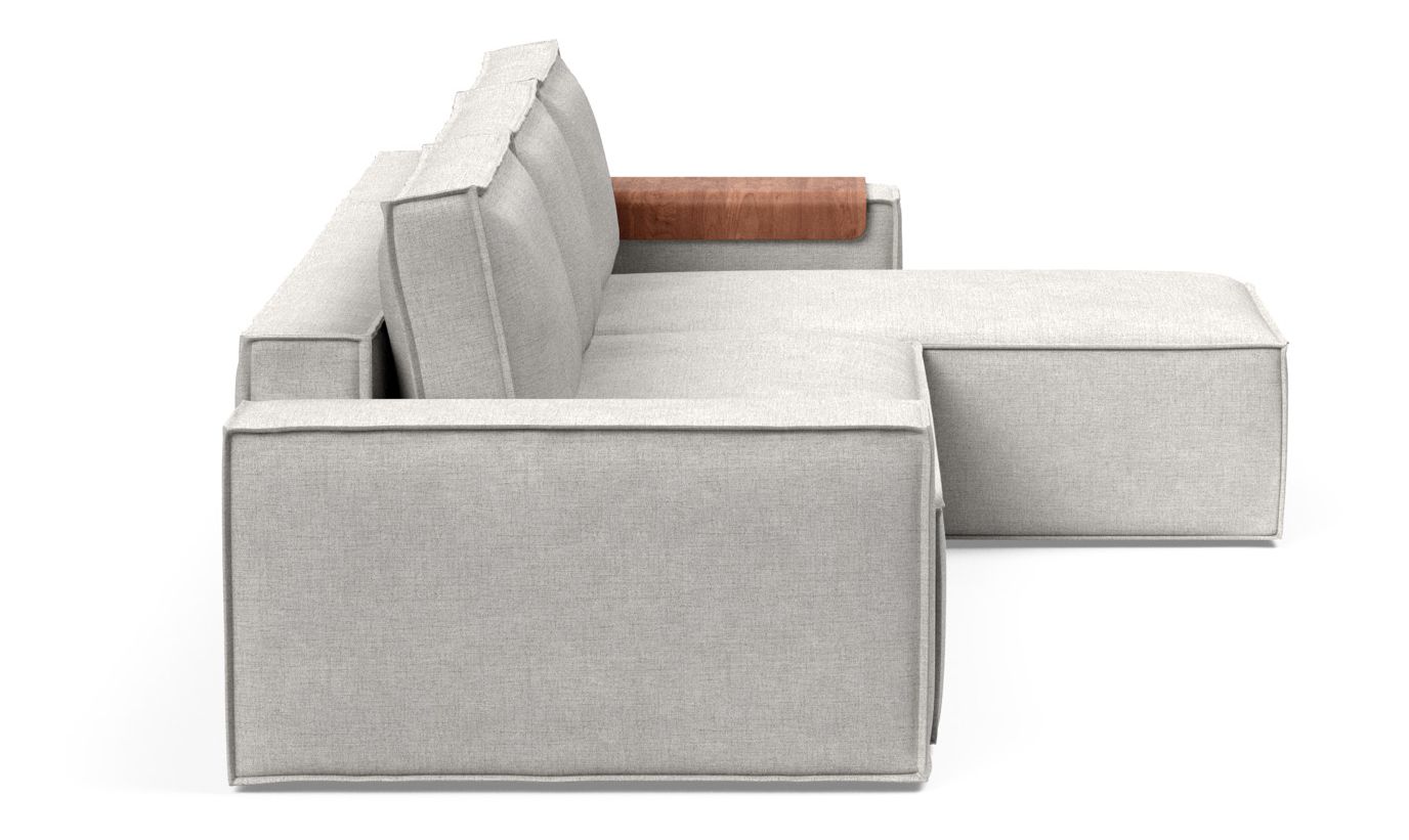 Newilla Reversible Storage Sleeper Sectional w/ Wide Arm Rests