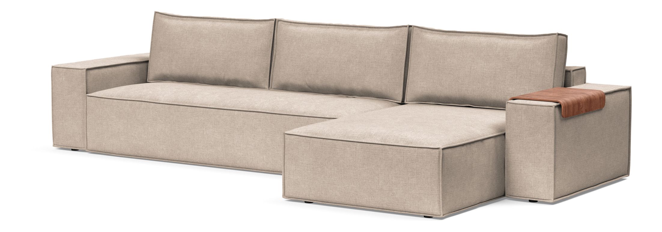 Newilla Reversible Storage Sleeper Sectional w/ Wide Arm Rests