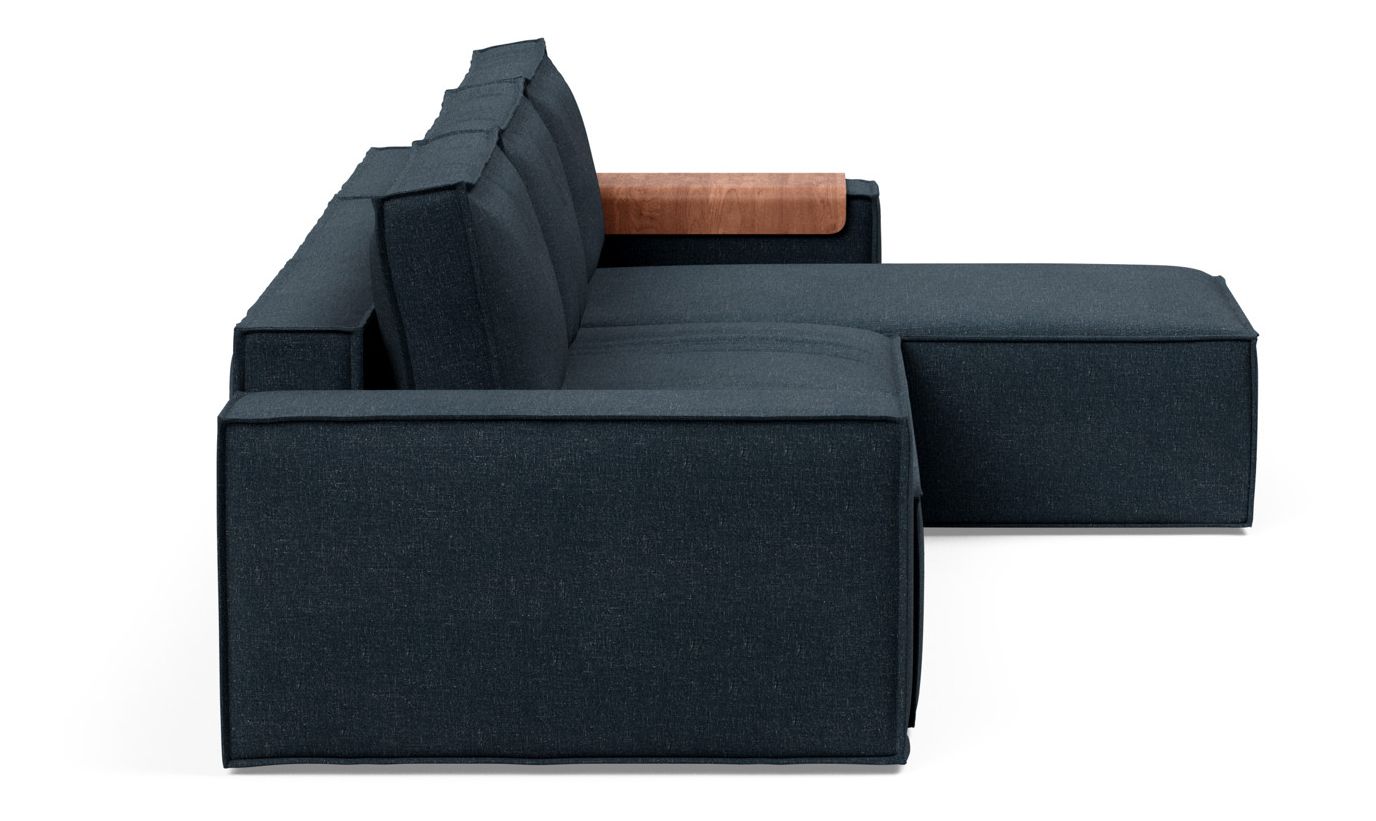 Newilla Reversible Storage Sleeper Sectional w/ Wide Arm Rests