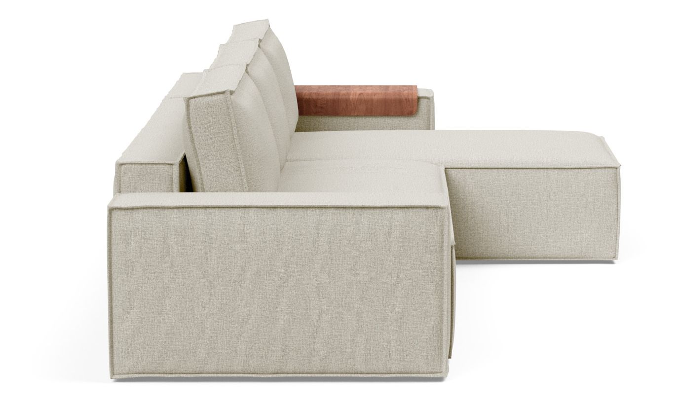 Newilla Reversible Storage Sleeper Sectional w/ Wide Arm Rests