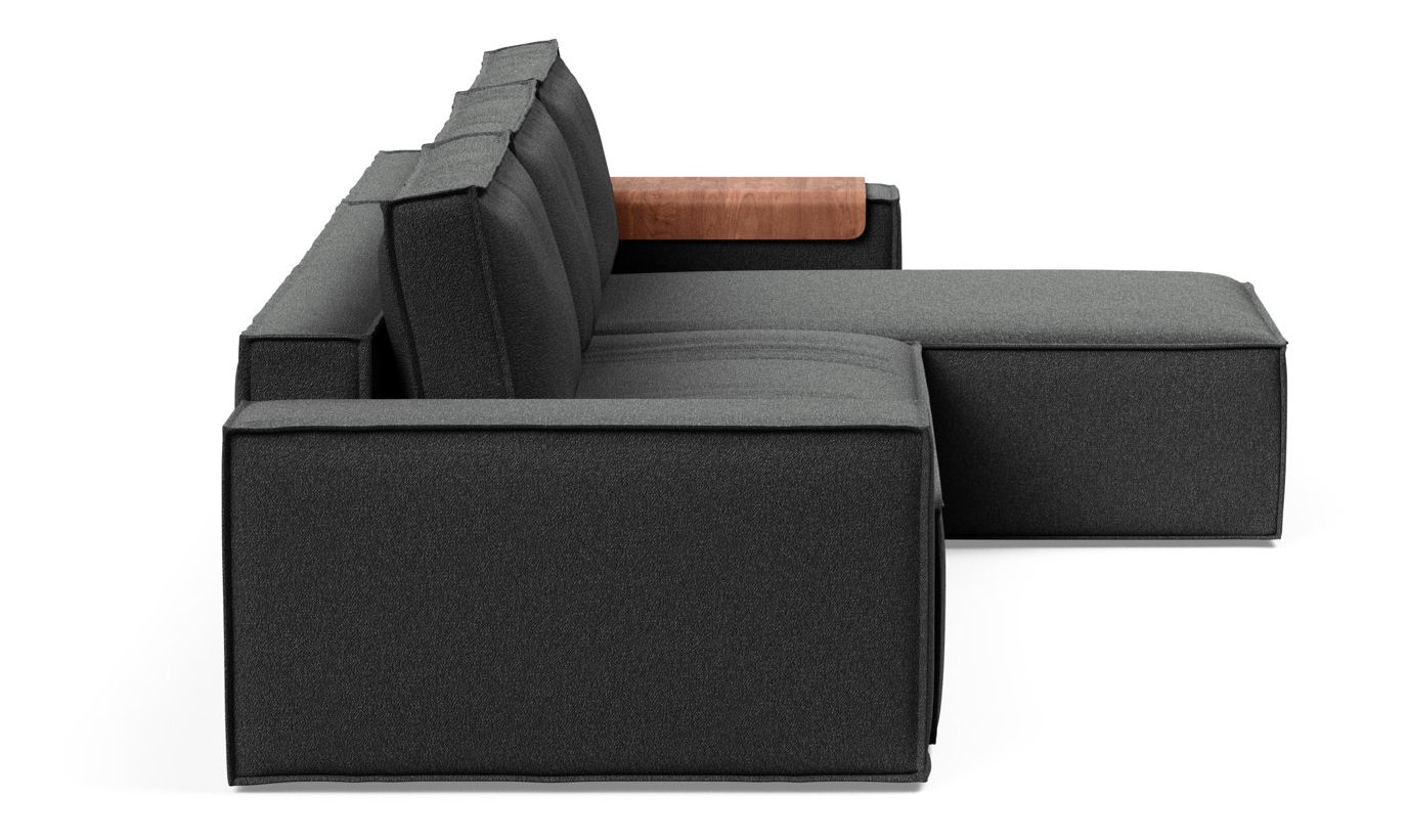 Newilla Reversible Storage Sleeper Sectional w/ Wide Arm Rests