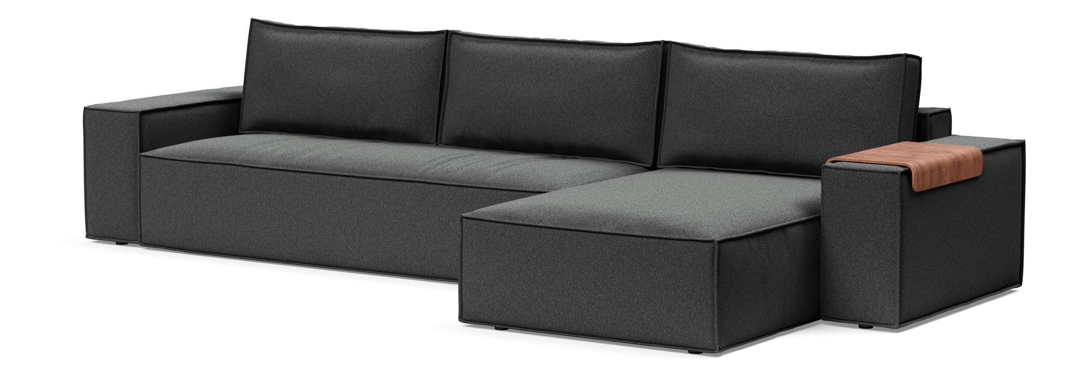 Newilla Reversible Storage Sleeper Sectional w/ Wide Arm Rests