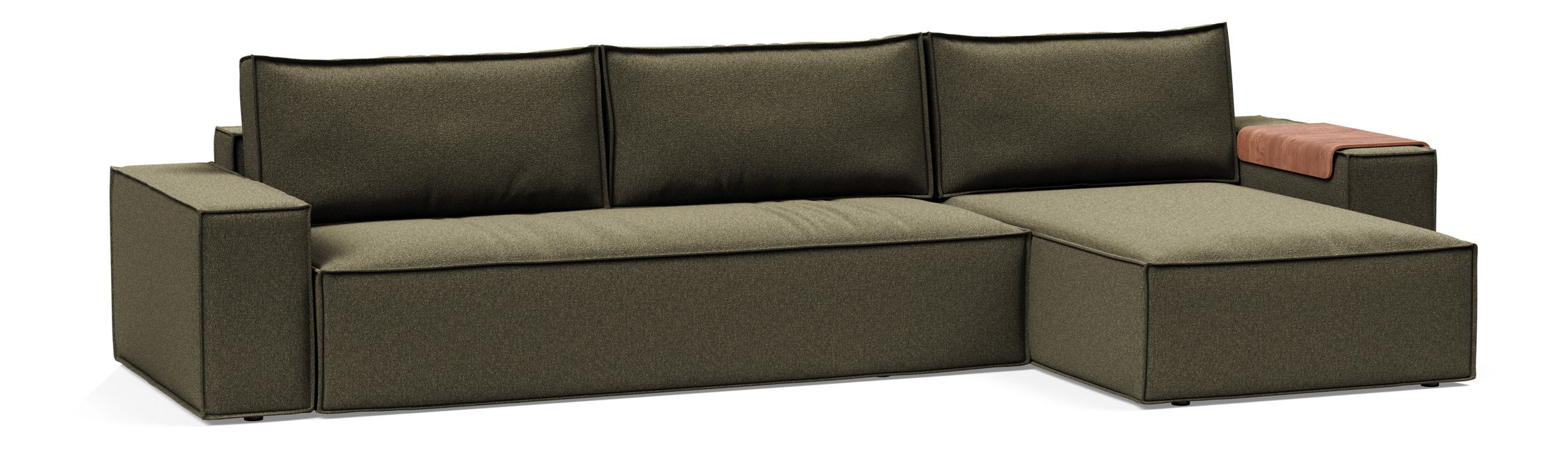 Newilla Reversible Storage Sleeper Sectional w/ Wide Arm Rests