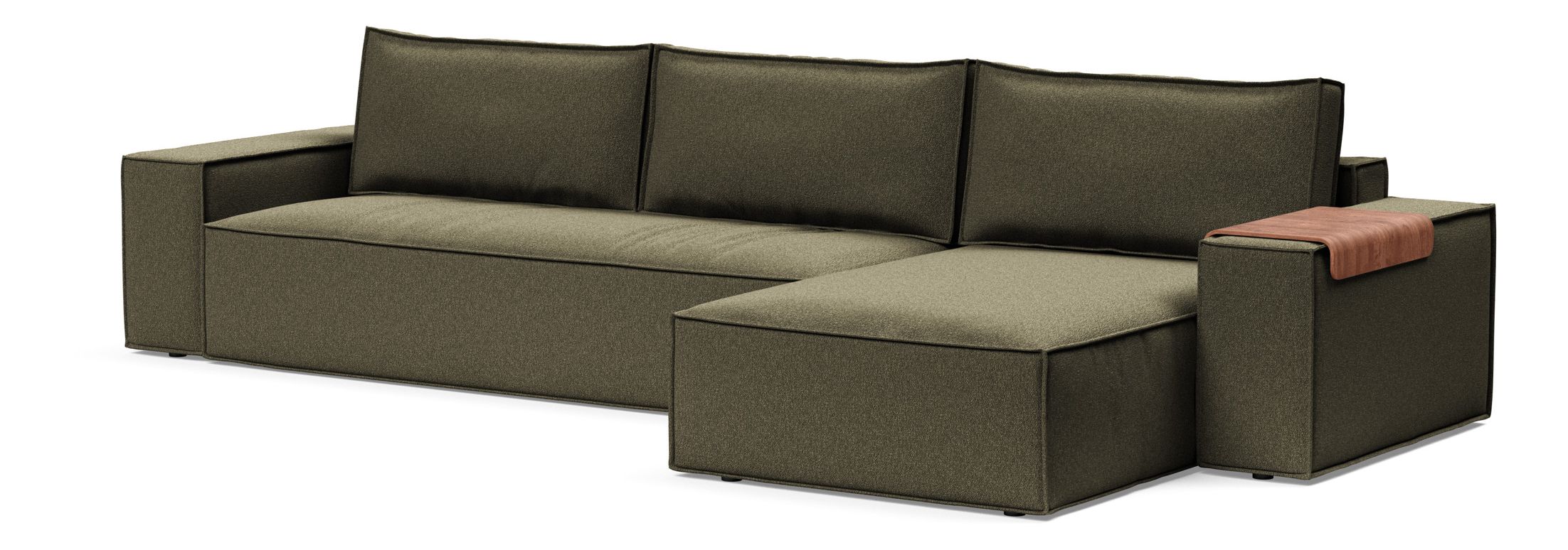 Newilla Reversible Storage Sleeper Sectional w/ Wide Arm Rests