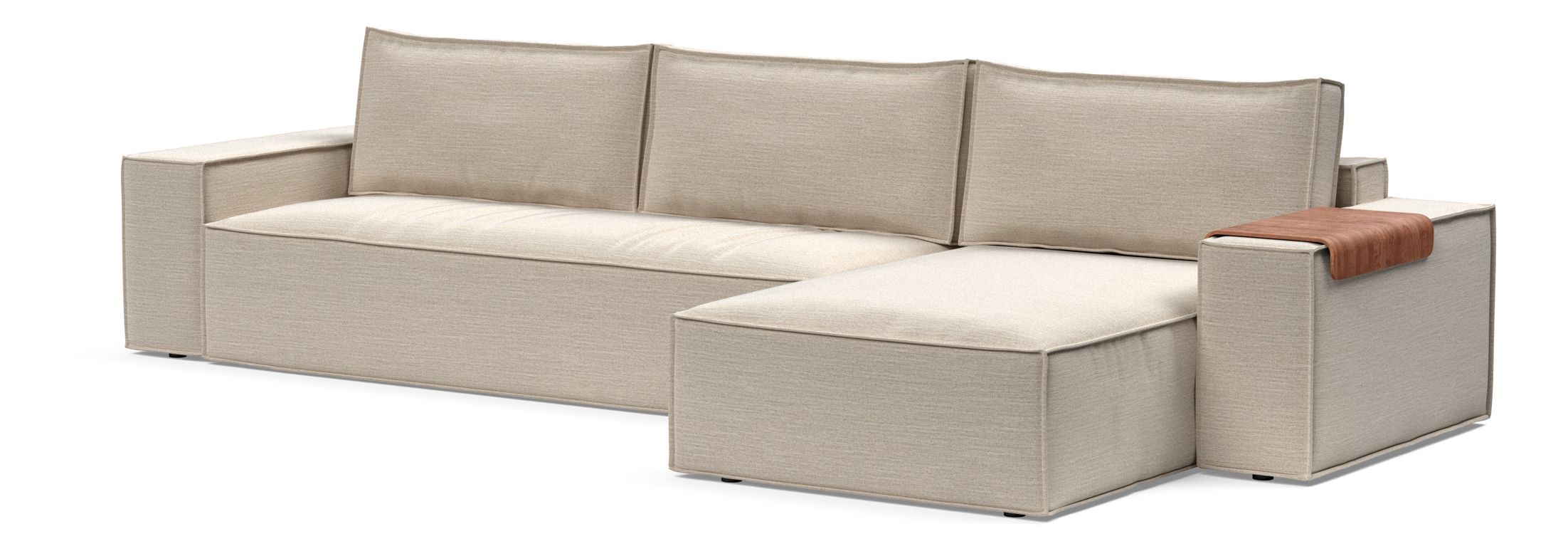 Newilla Reversible Storage Sleeper Sectional w/ Wide Arm Rests