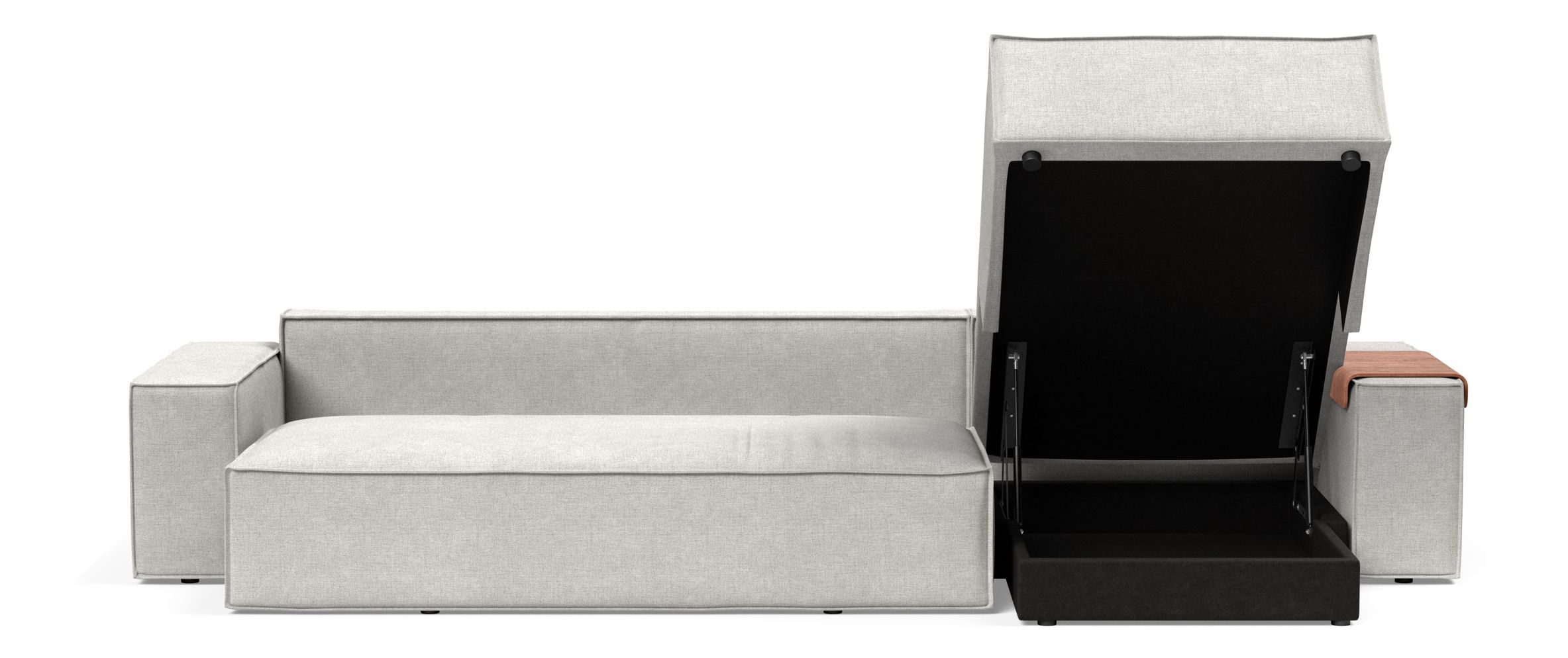 Newilla Reversible Storage Sleeper Sectional w/ Wide Arm Rests