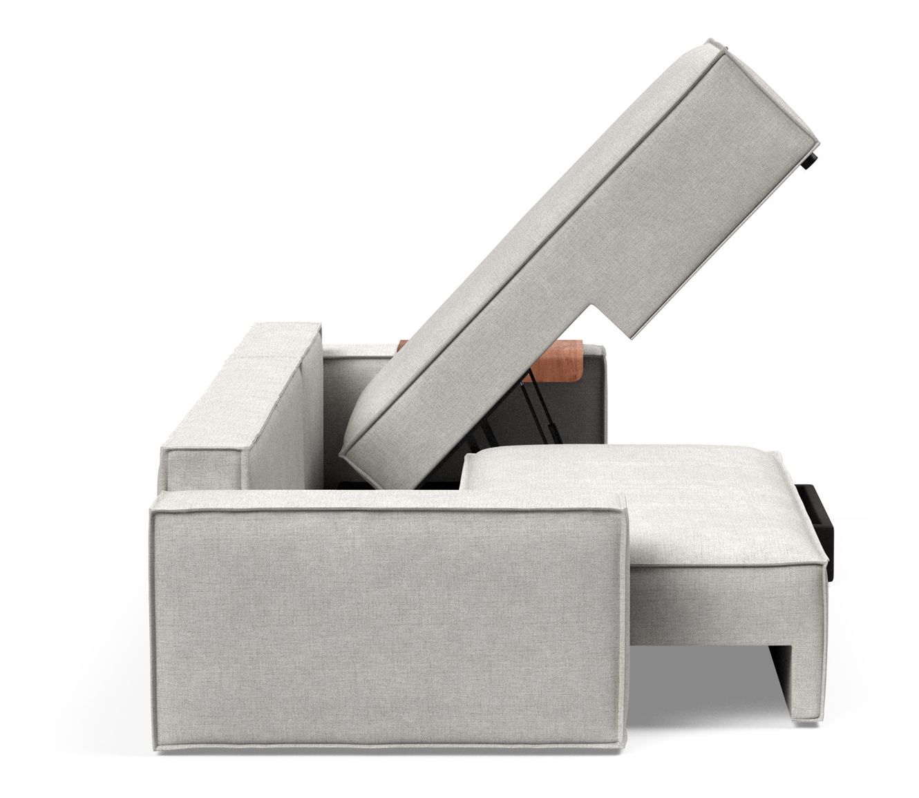 Newilla Reversible Storage Sleeper Sectional w/ Wide Arm Rests