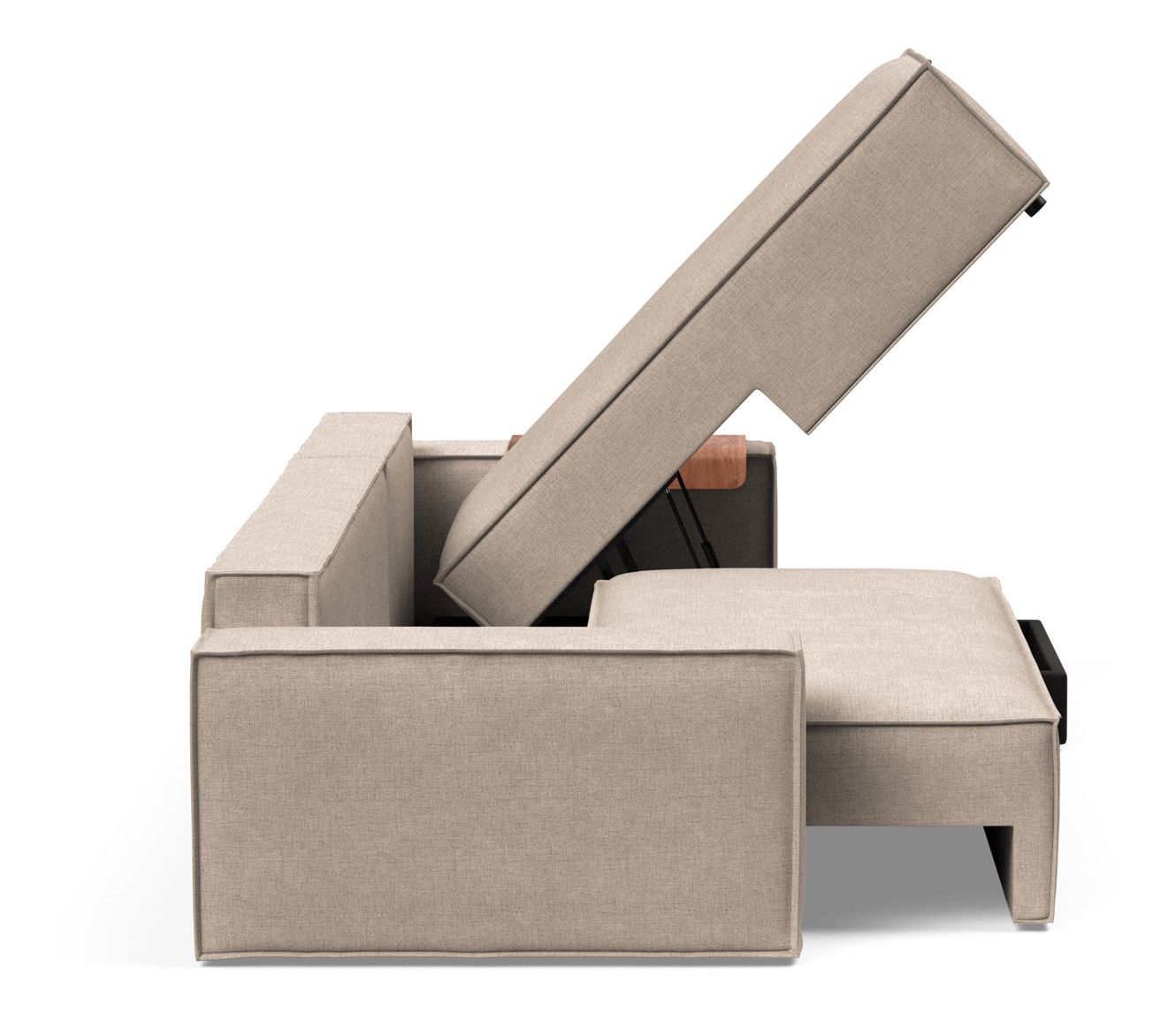 Newilla Reversible Storage Sleeper Sectional w/ Wide Arm Rests