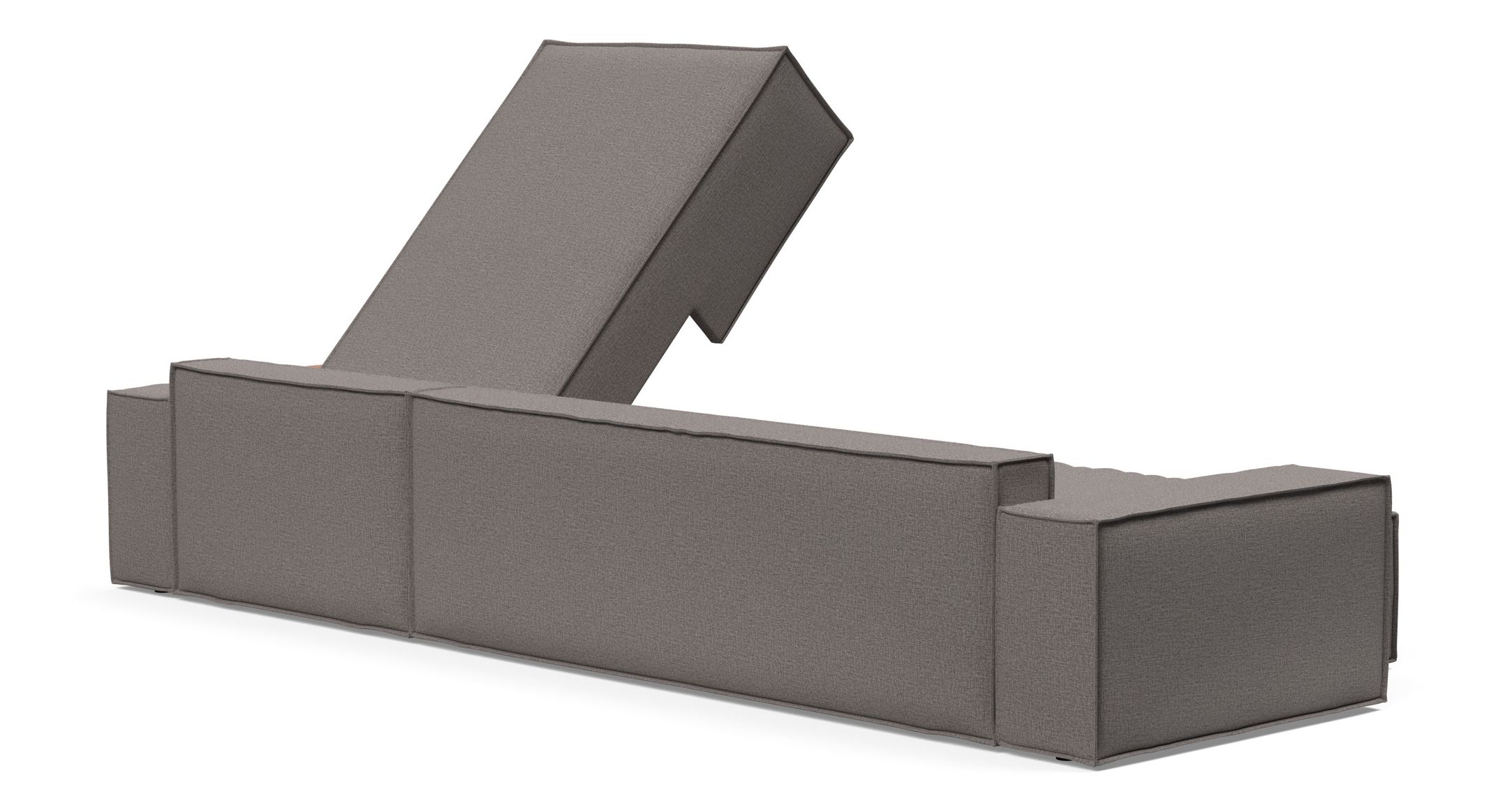 Newilla Polyester Fabric/Steel Reversible Storage Sleeper Sectional w/Wide Arm Rests